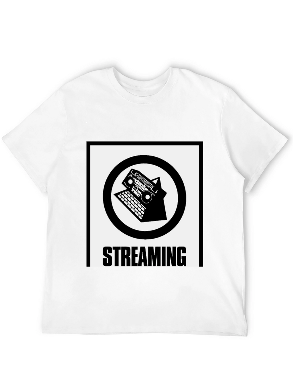 Streaming Graphic Tee - Black Cotton Blend