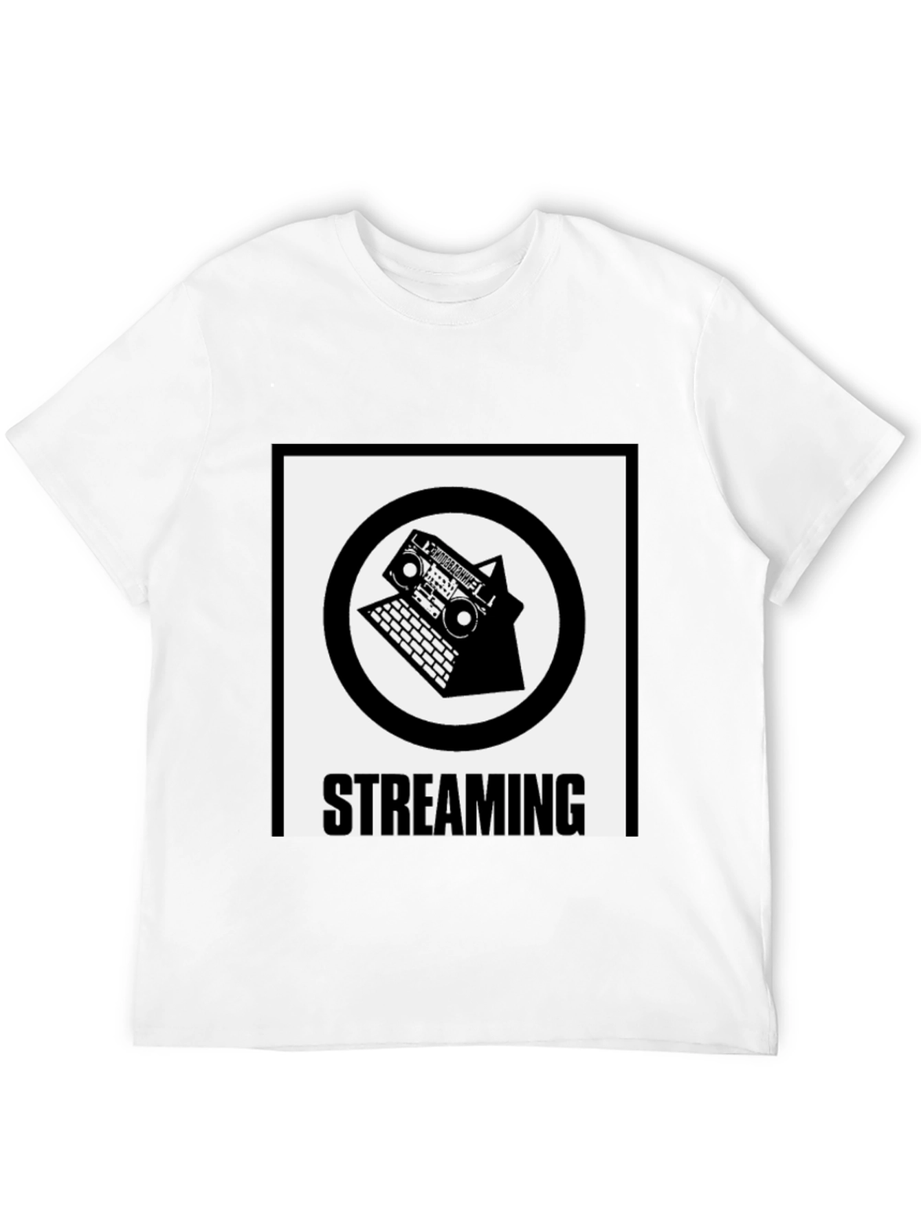 Streaming Graphic Tee - Black Cotton Blend