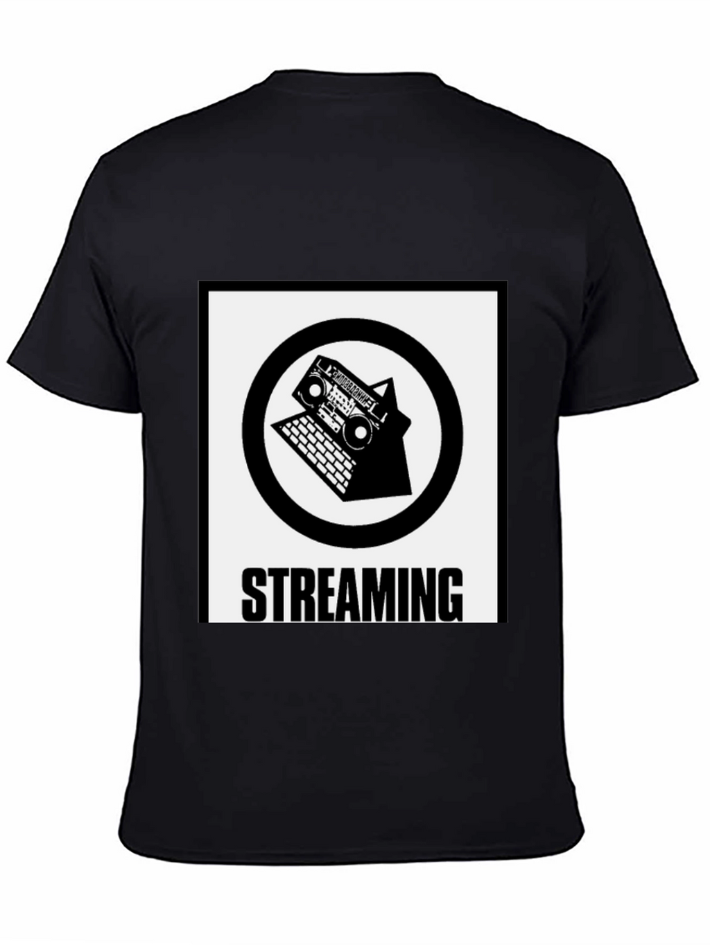 Streaming Graphic Tee - Black Cotton Blend