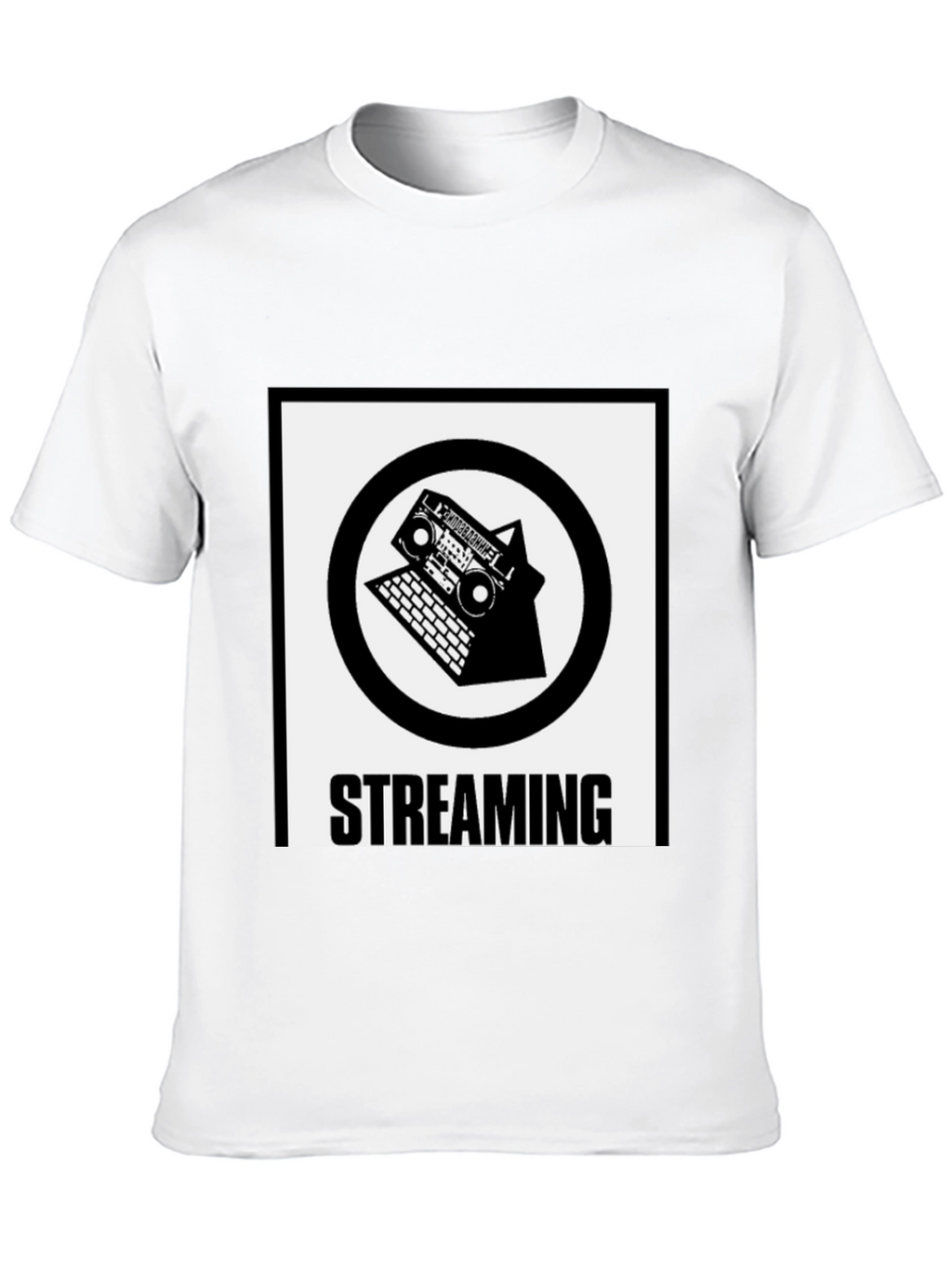 Streaming Graphic Tee - Black Cotton Blend