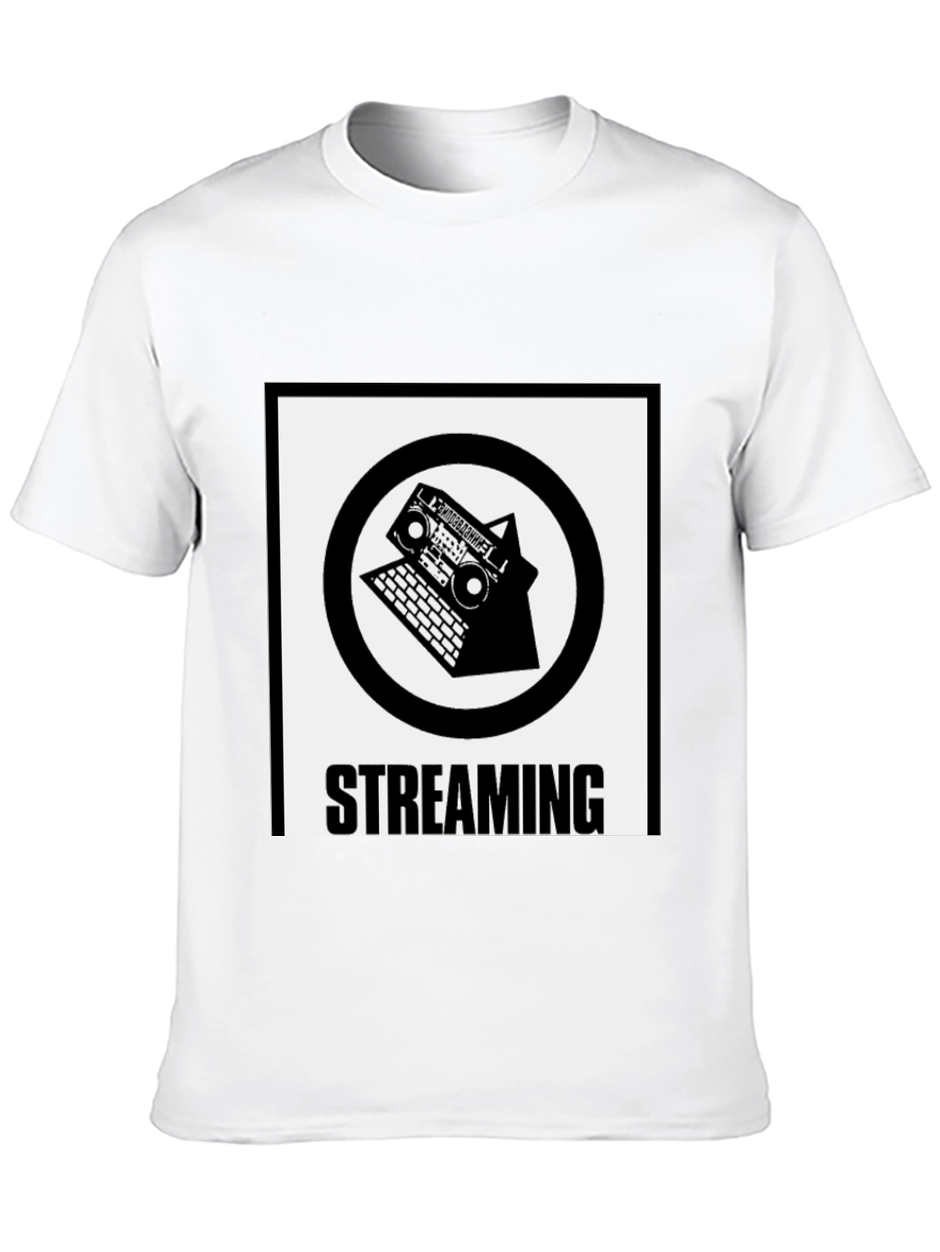 Streaming Graphic Tee - Black Cotton Blend