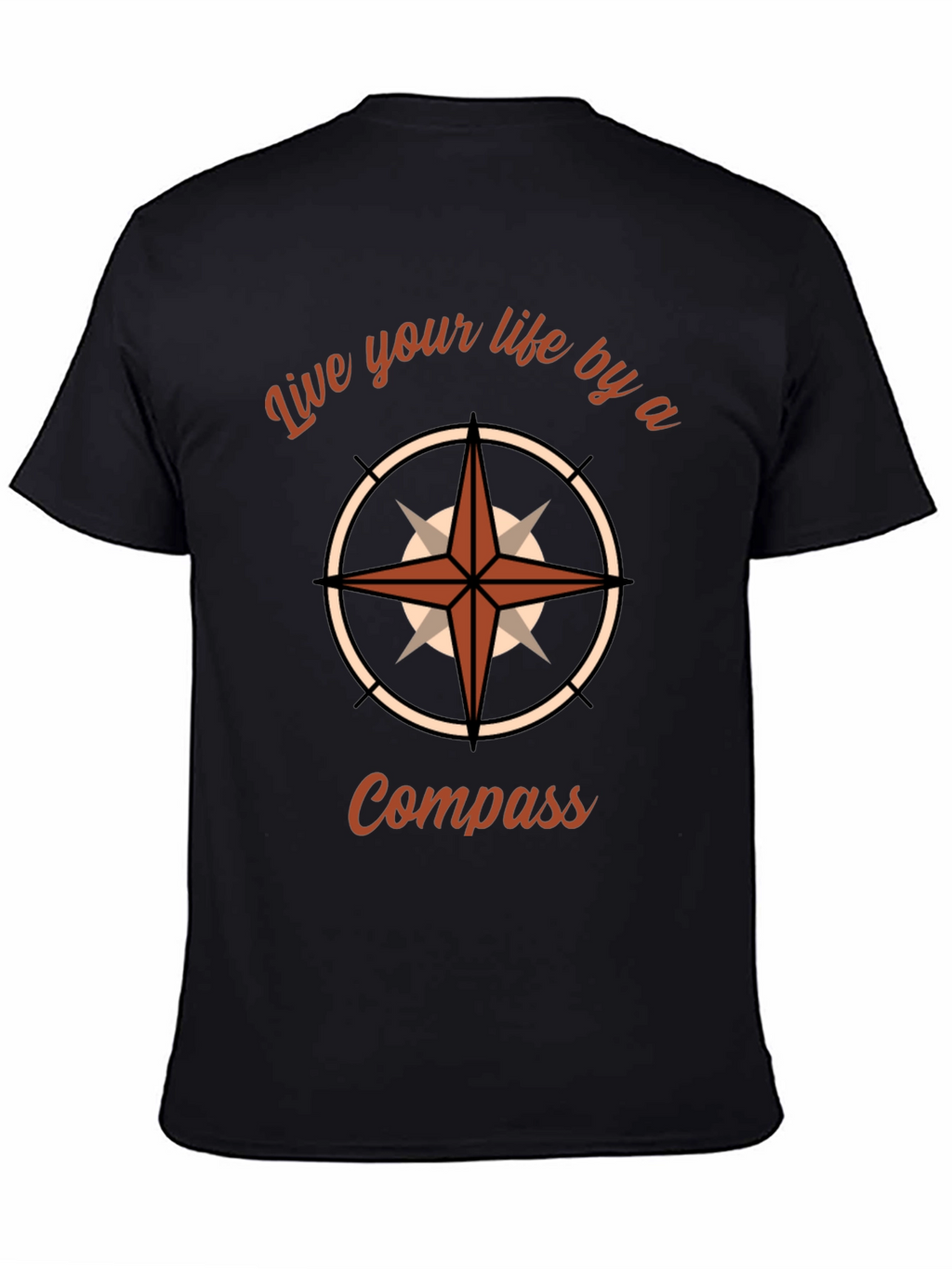 Compass Graphic T-Shirt - Live Your Life Design