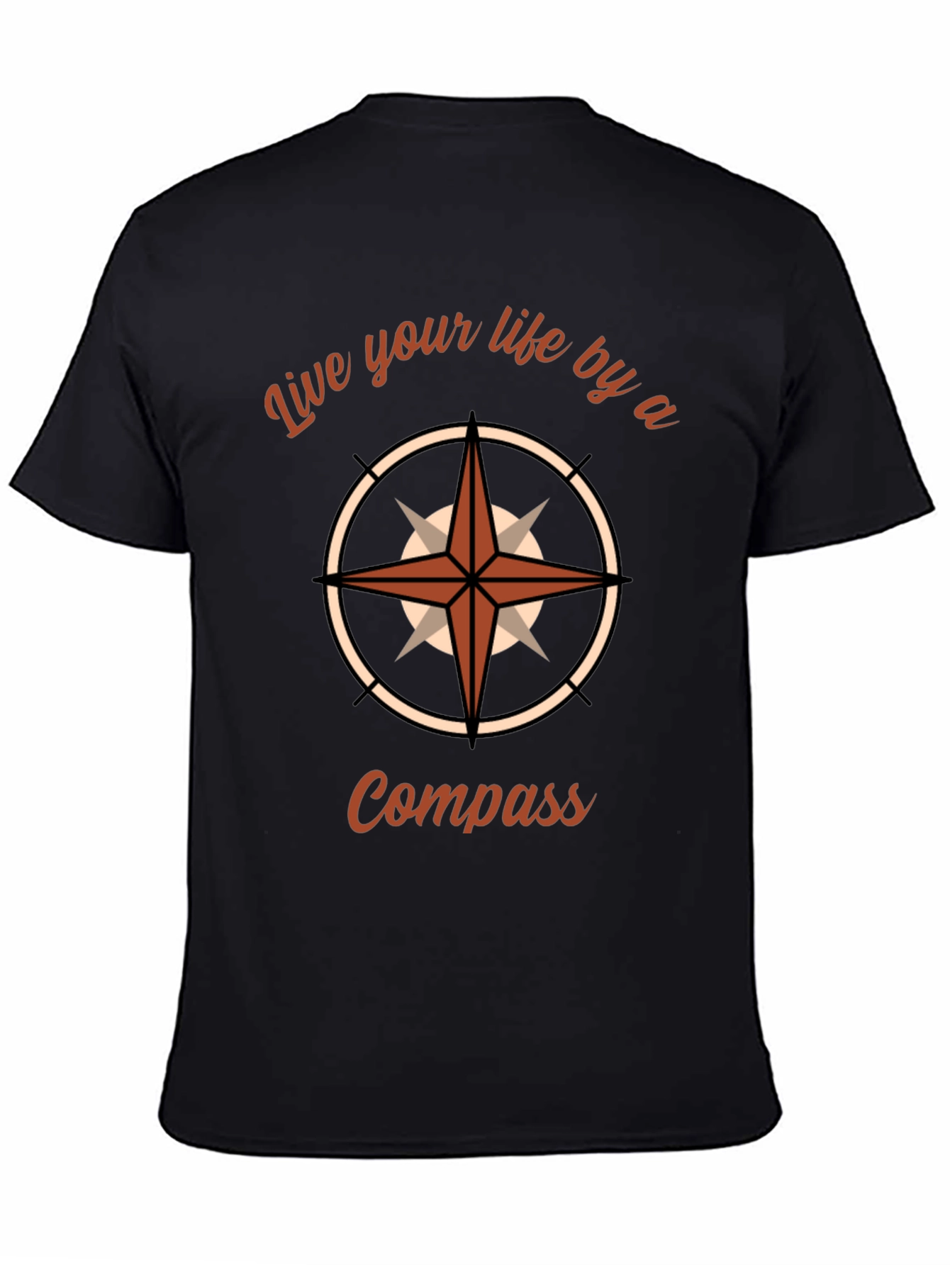 Compass Graphic T-Shirt - Live Your Life Design