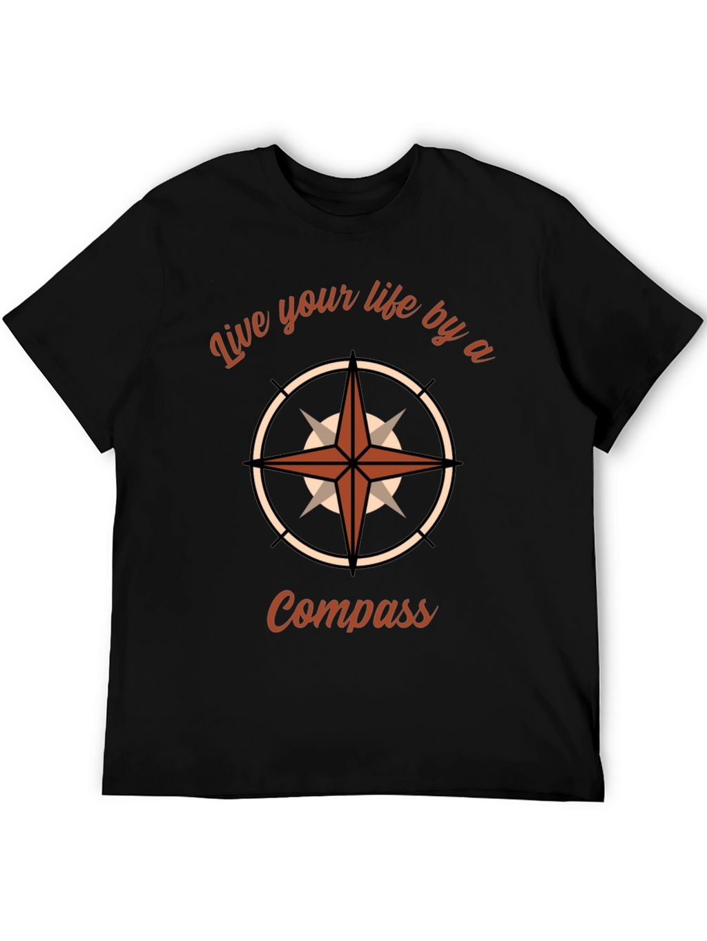 Compass Graphic T-Shirt - Live Your Life Design