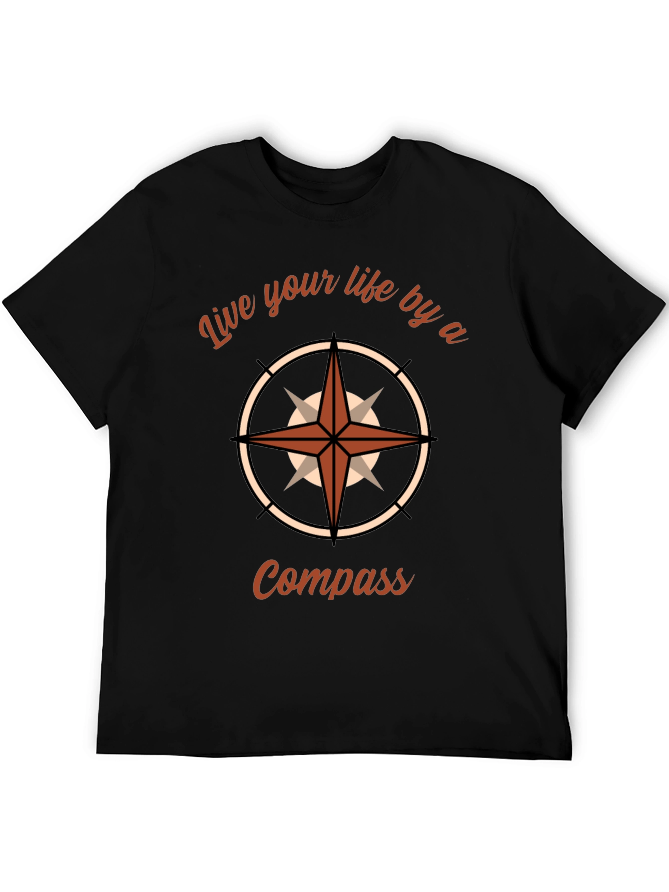 Compass Graphic T-Shirt - Live Your Life Design