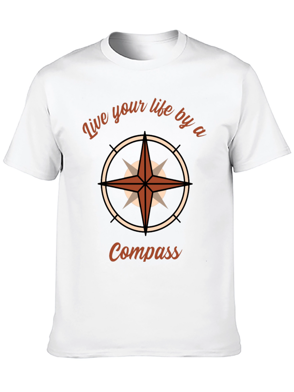 Compass Graphic T-Shirt - Live Your Life Design