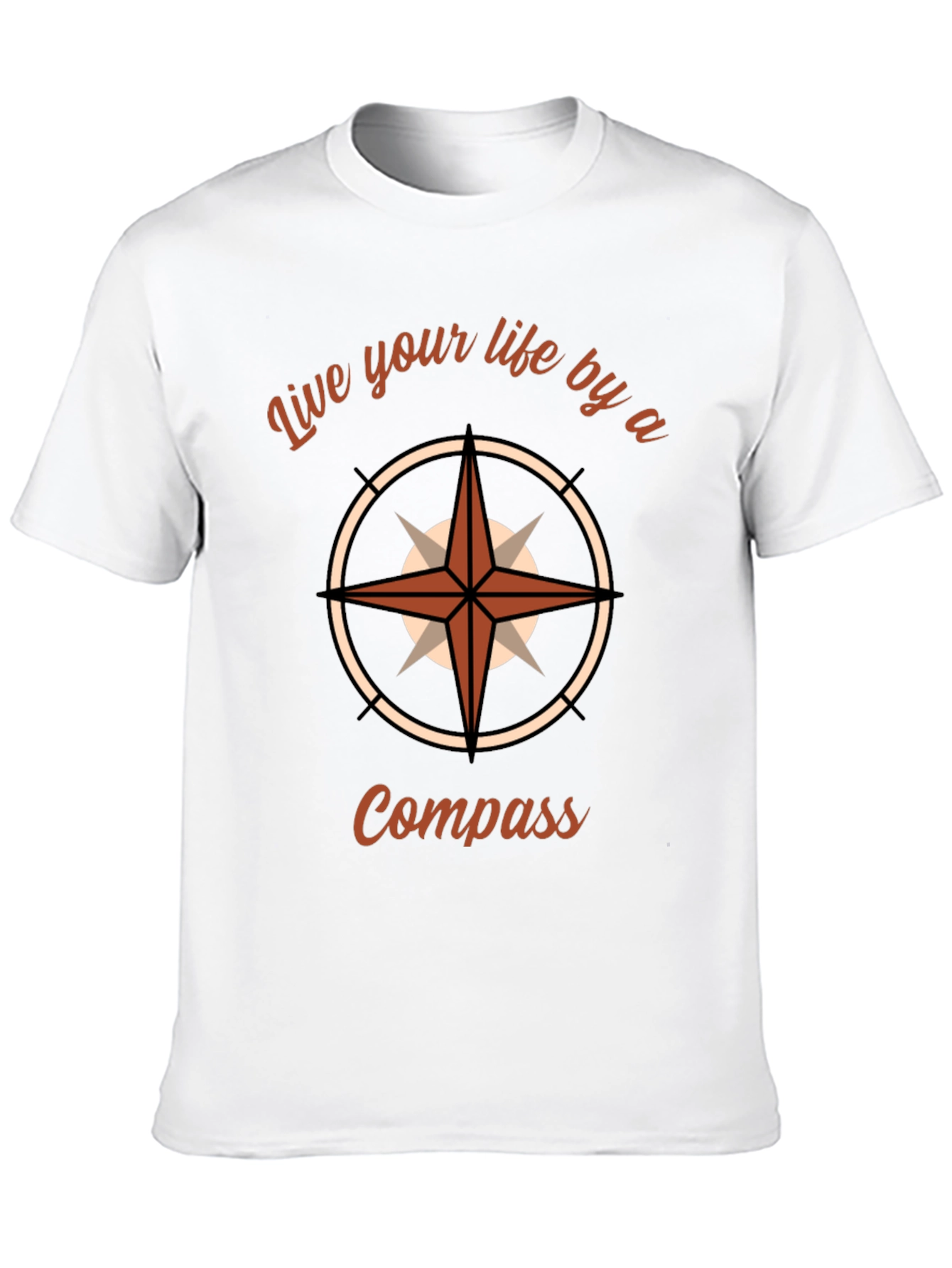 Compass Graphic T-Shirt - Live Your Life Design