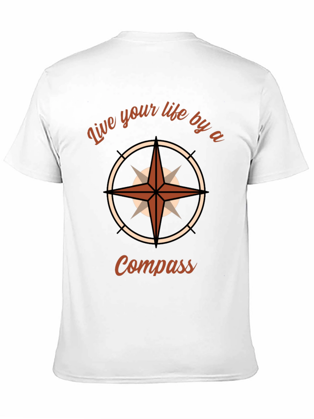 Compass Graphic T-Shirt - Live Your Life Design