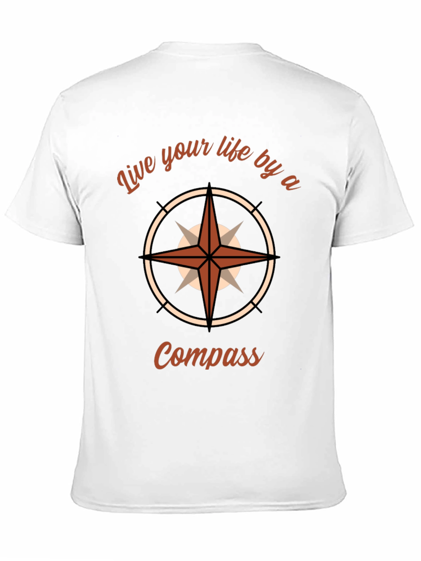 Compass Graphic T-Shirt - Live Your Life Design