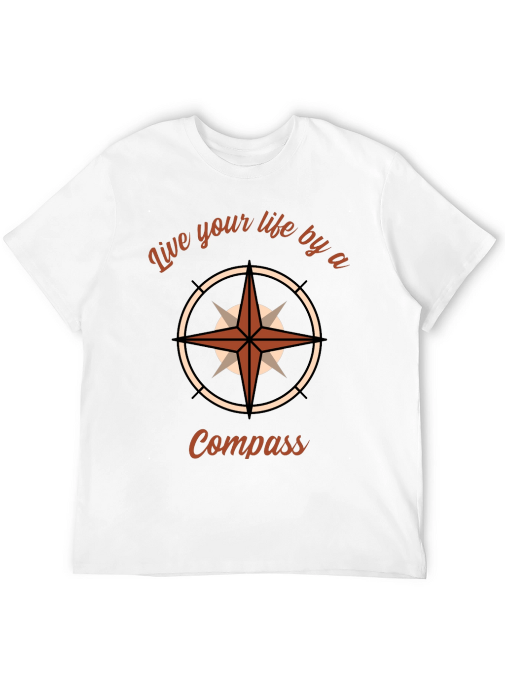 Compass Graphic T-Shirt - Live Your Life Design