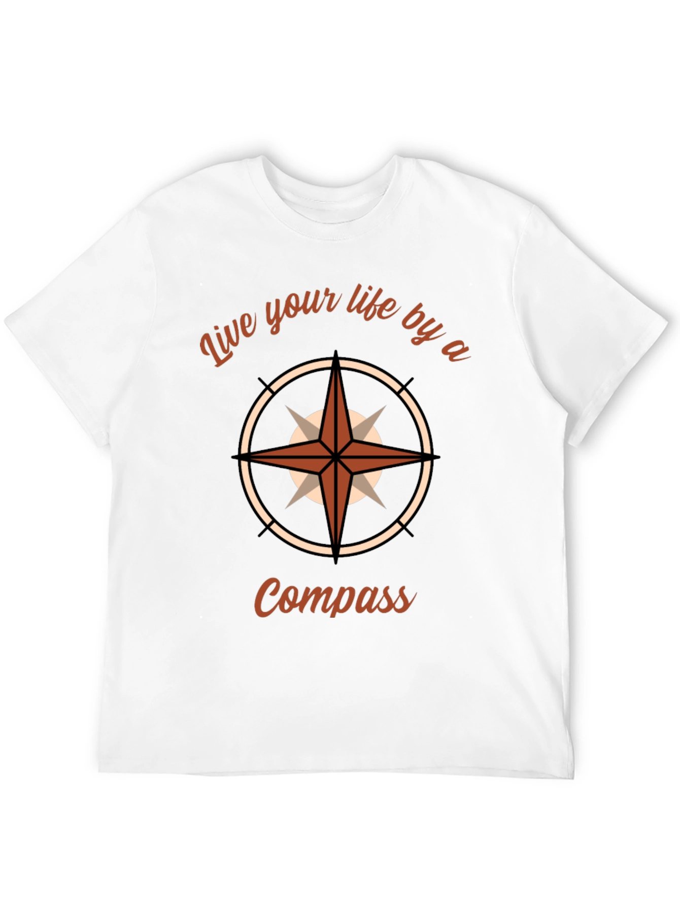 Compass Graphic T-Shirt - Live Your Life Design