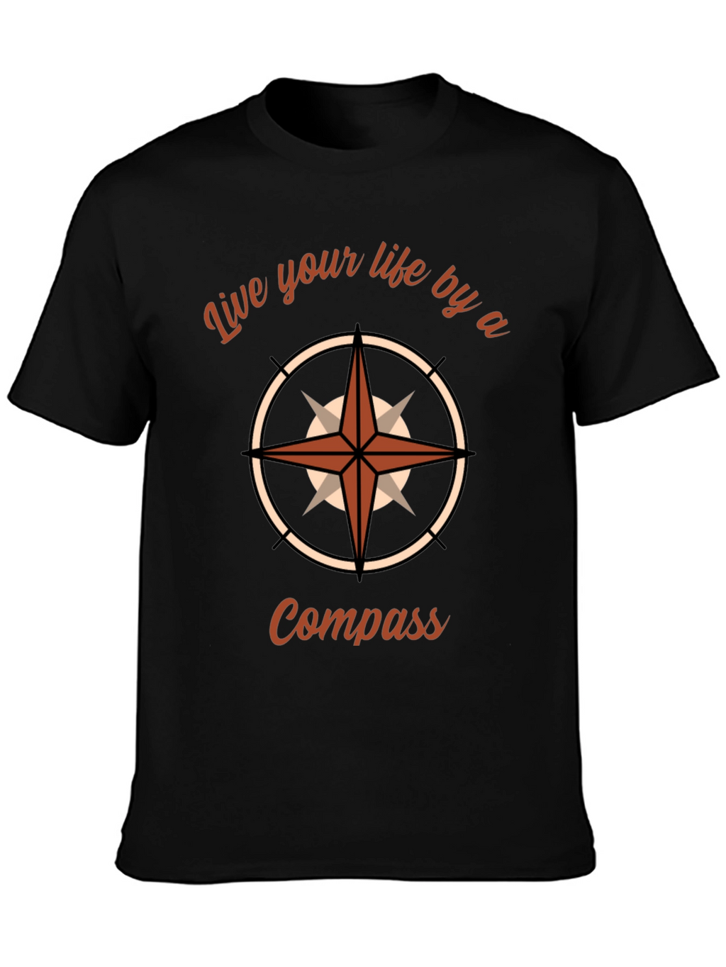 Compass Graphic T-Shirt - Live Your Life Design