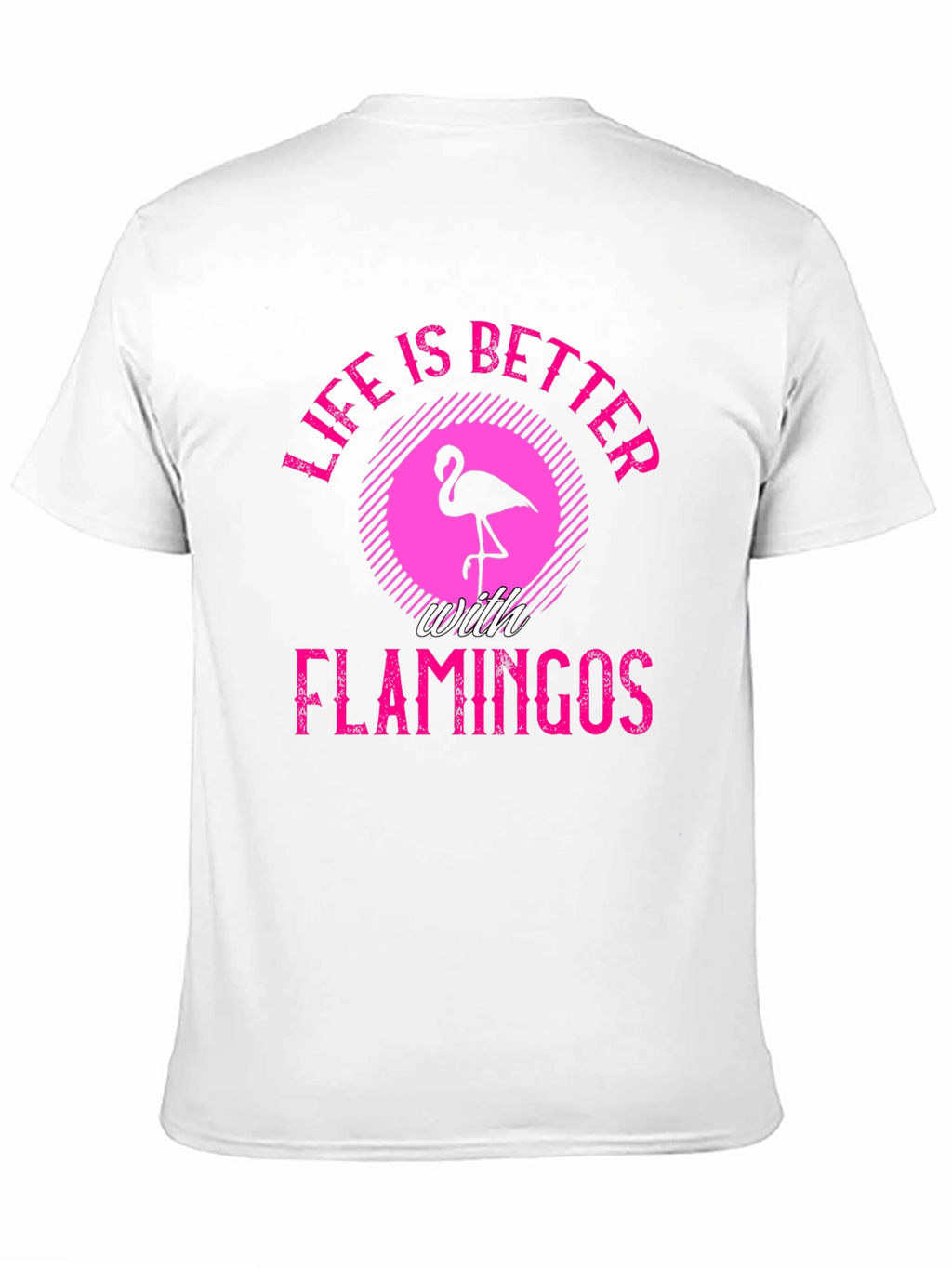 Life is Better with Flamingos Black T-Shirt