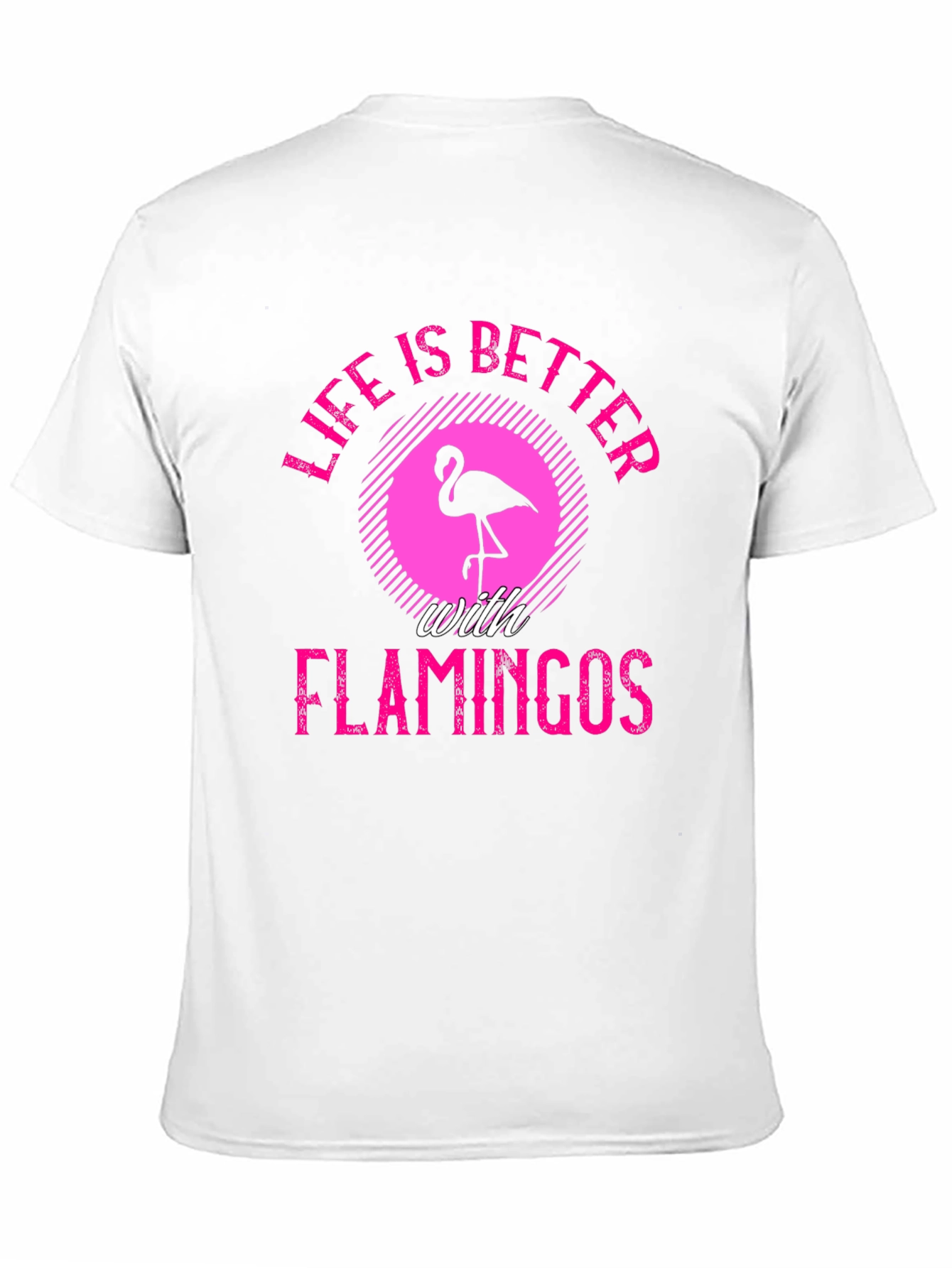Life is Better with Flamingos Black T-Shirt