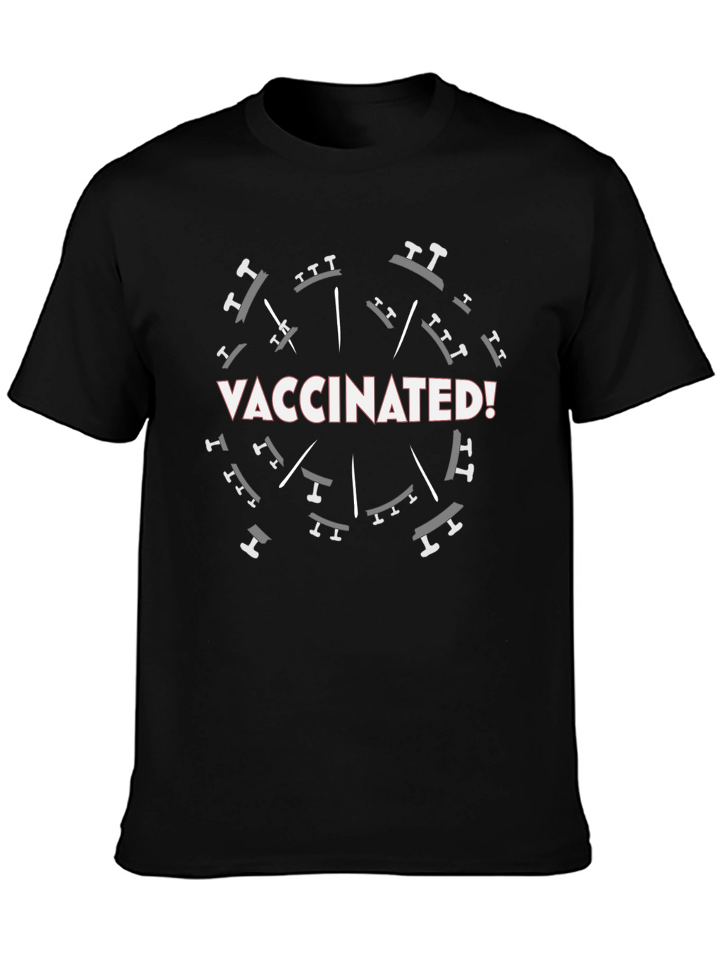 Vaccinated Graphic T-Shirt - Black