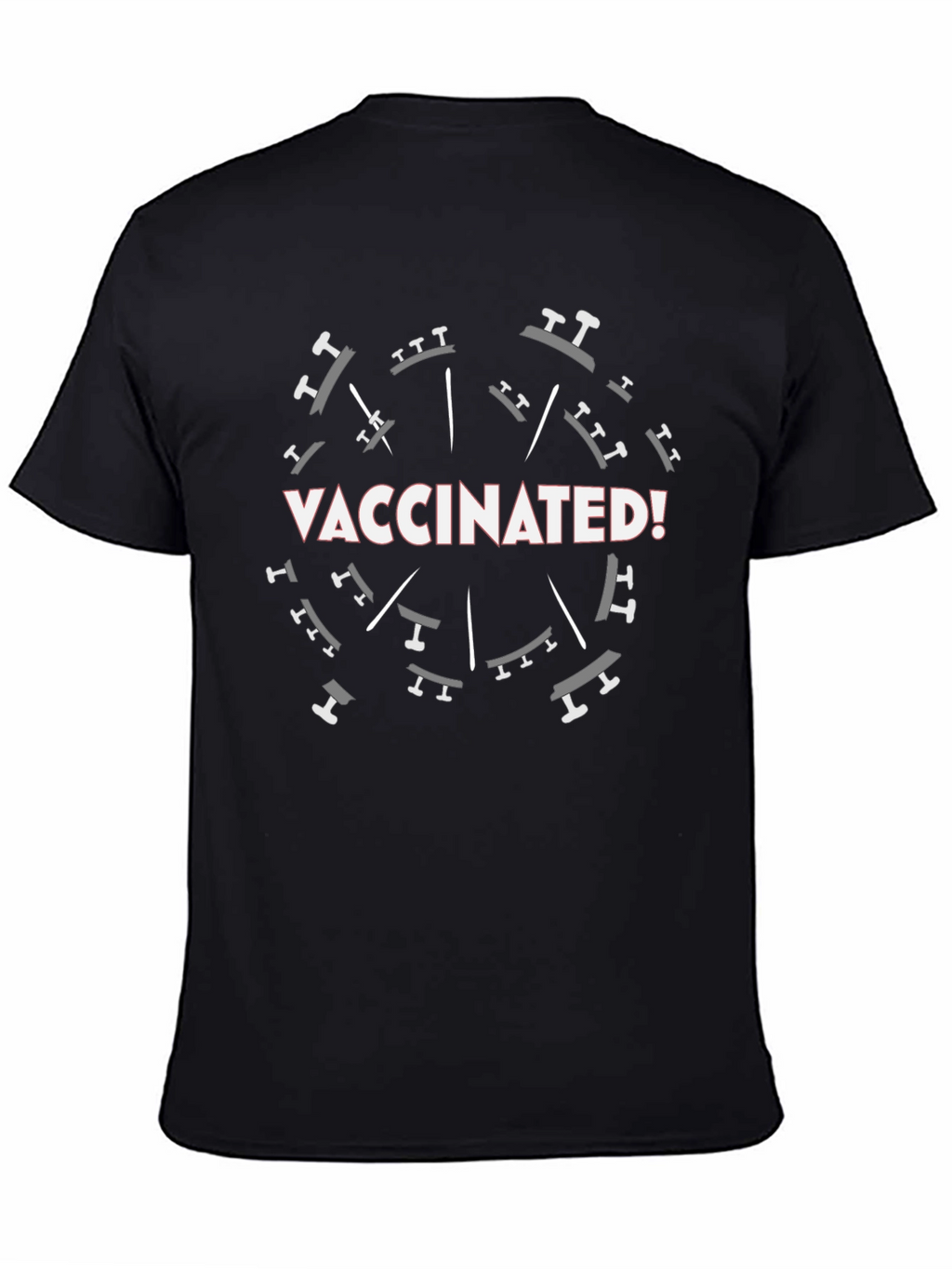 Vaccinated Graphic T-Shirt - Black