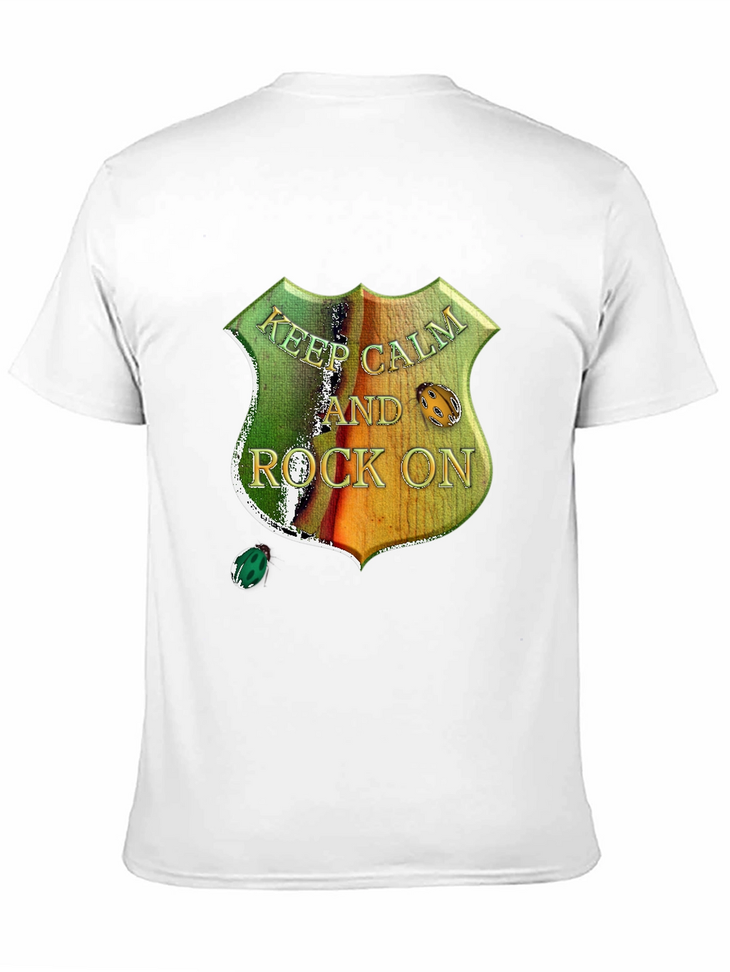 Keep Calm and Rock On Black T-Shirt