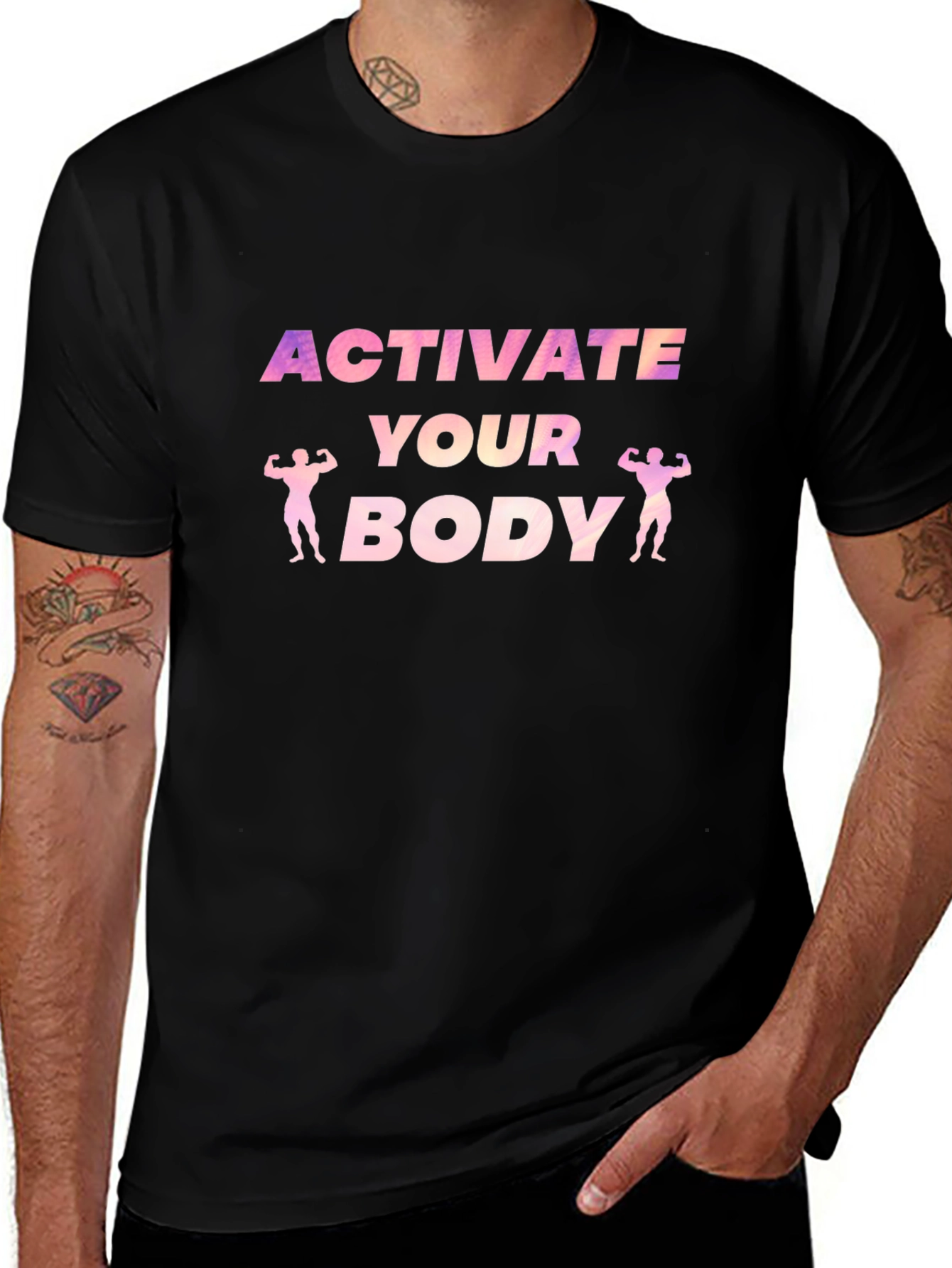 Activate Your Body Graphic Tee - Black