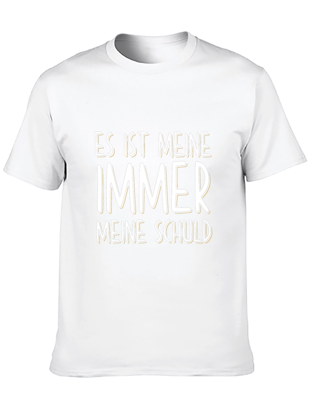 Mens Black T-Shirt: Es Ist Immer Meine Schuld Graphic