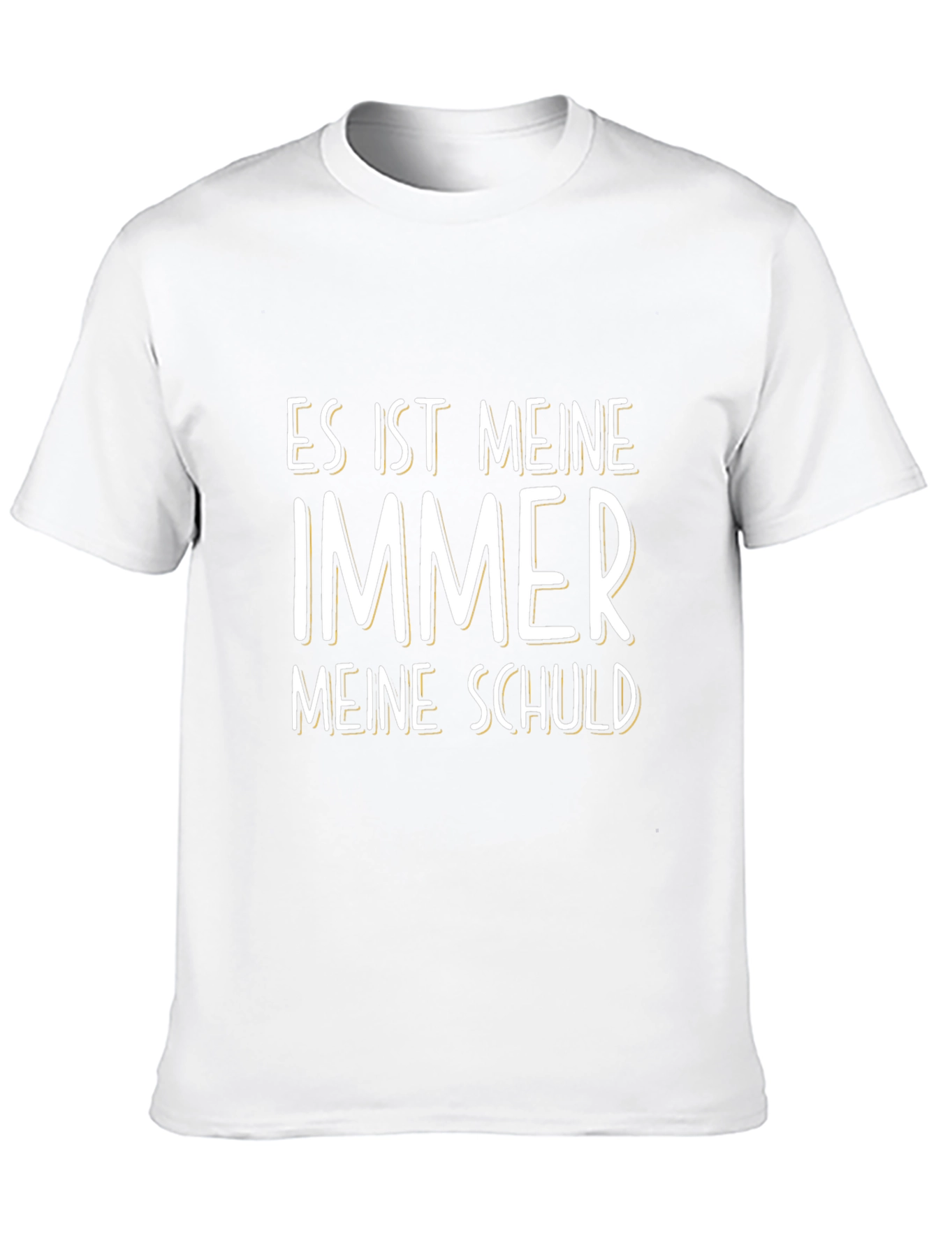 Mens Black T-Shirt: Es Ist Immer Meine Schuld Graphic