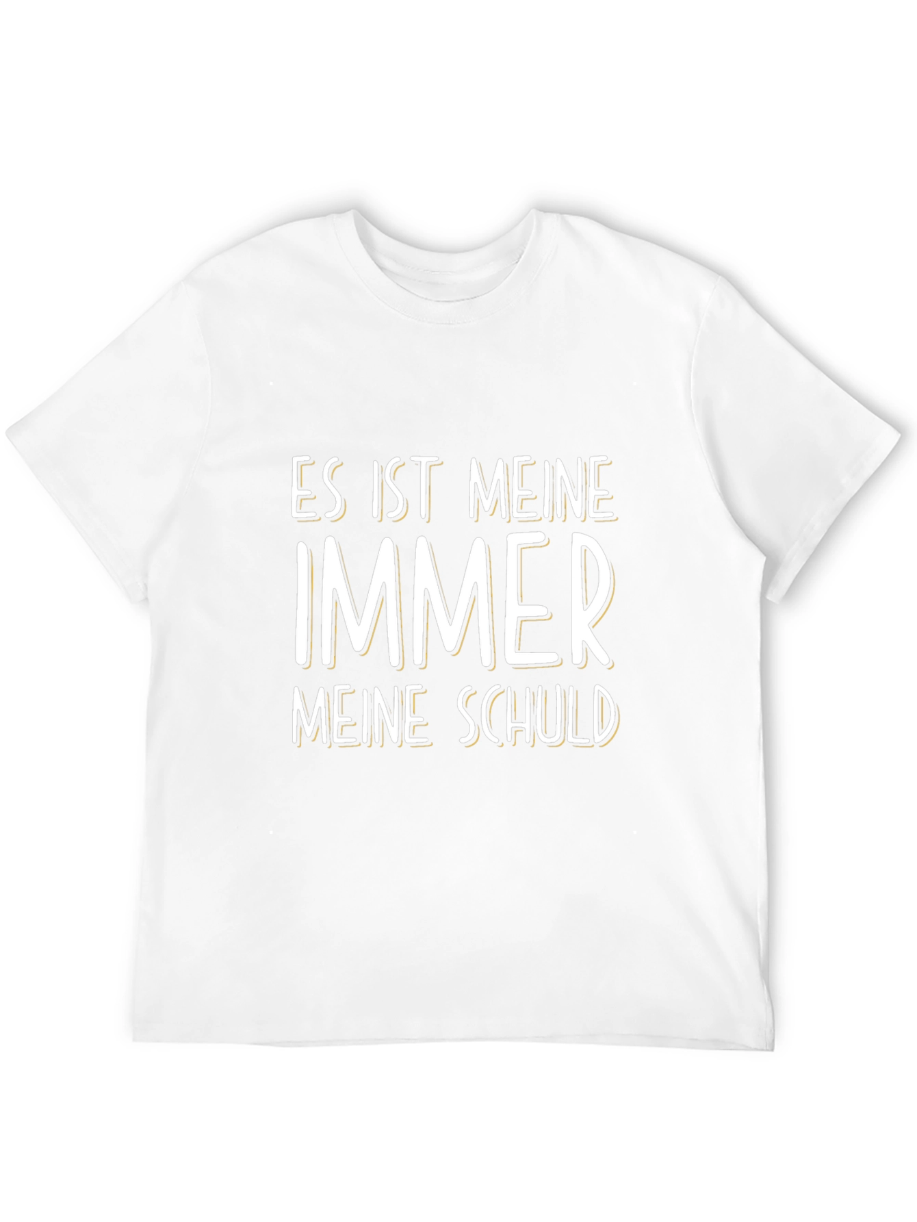 Mens Black T-Shirt: Es Ist Immer Meine Schuld Graphic