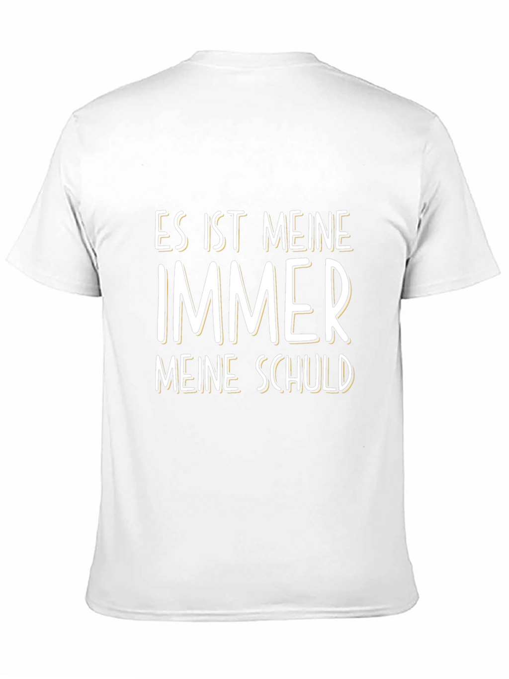 Mens Black T-Shirt: Es Ist Immer Meine Schuld Graphic