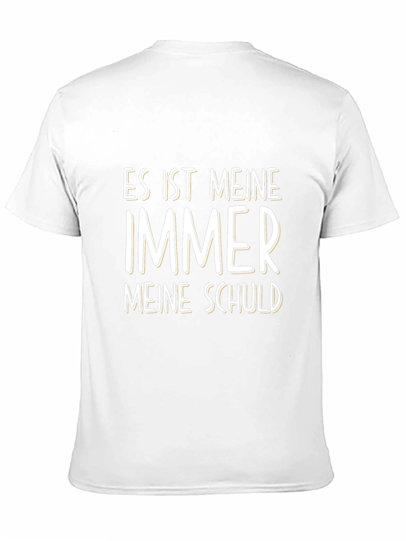 Mens Black T-Shirt: Es Ist Immer Meine Schuld Graphic