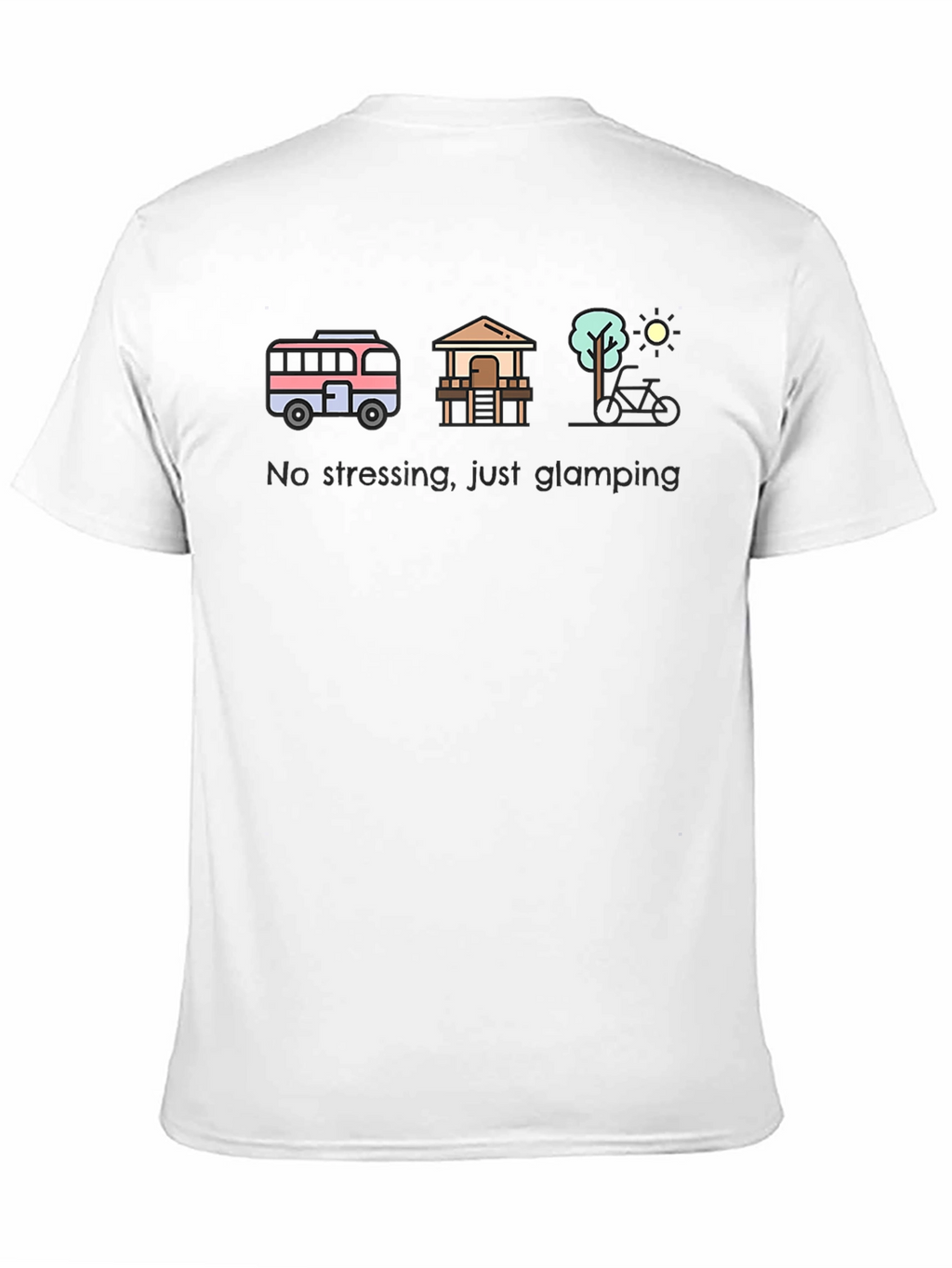 Glamping Lifestyle T-Shirt - No Stressing Just Glamping!