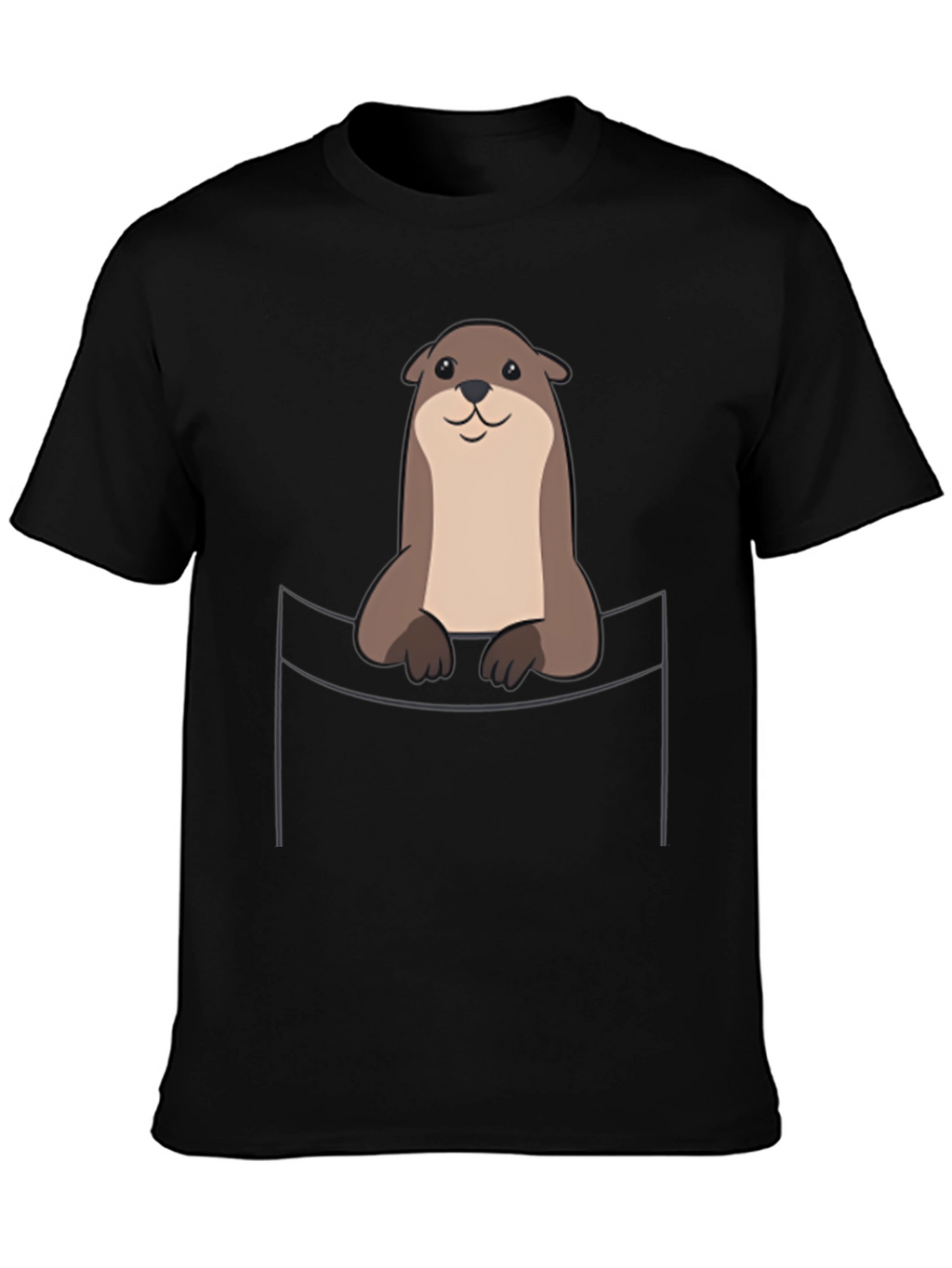 Otter Pocket T-Shirt - Cute Animal Graphic Tee