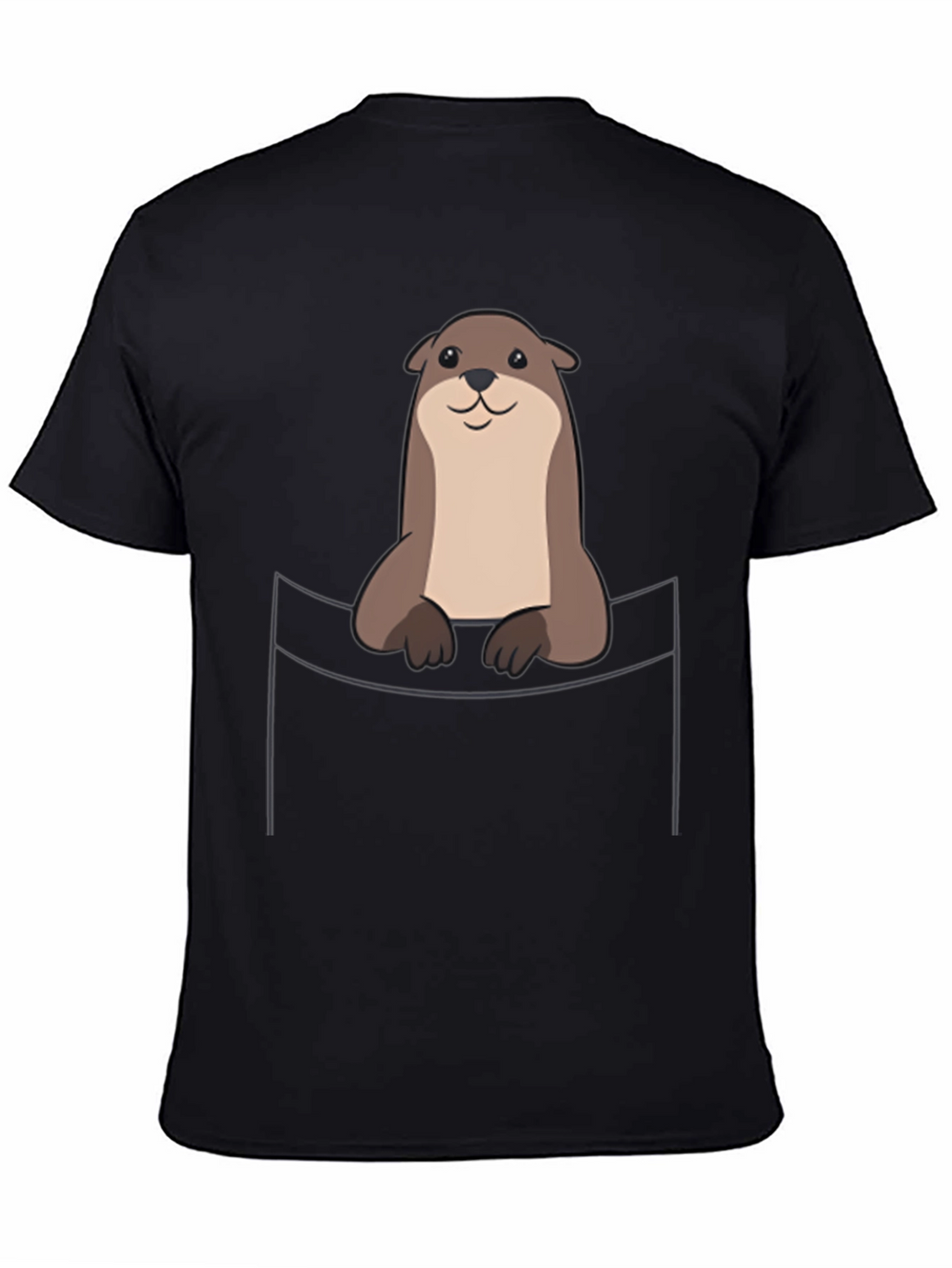 Otter Pocket T-Shirt - Cute Animal Graphic Tee