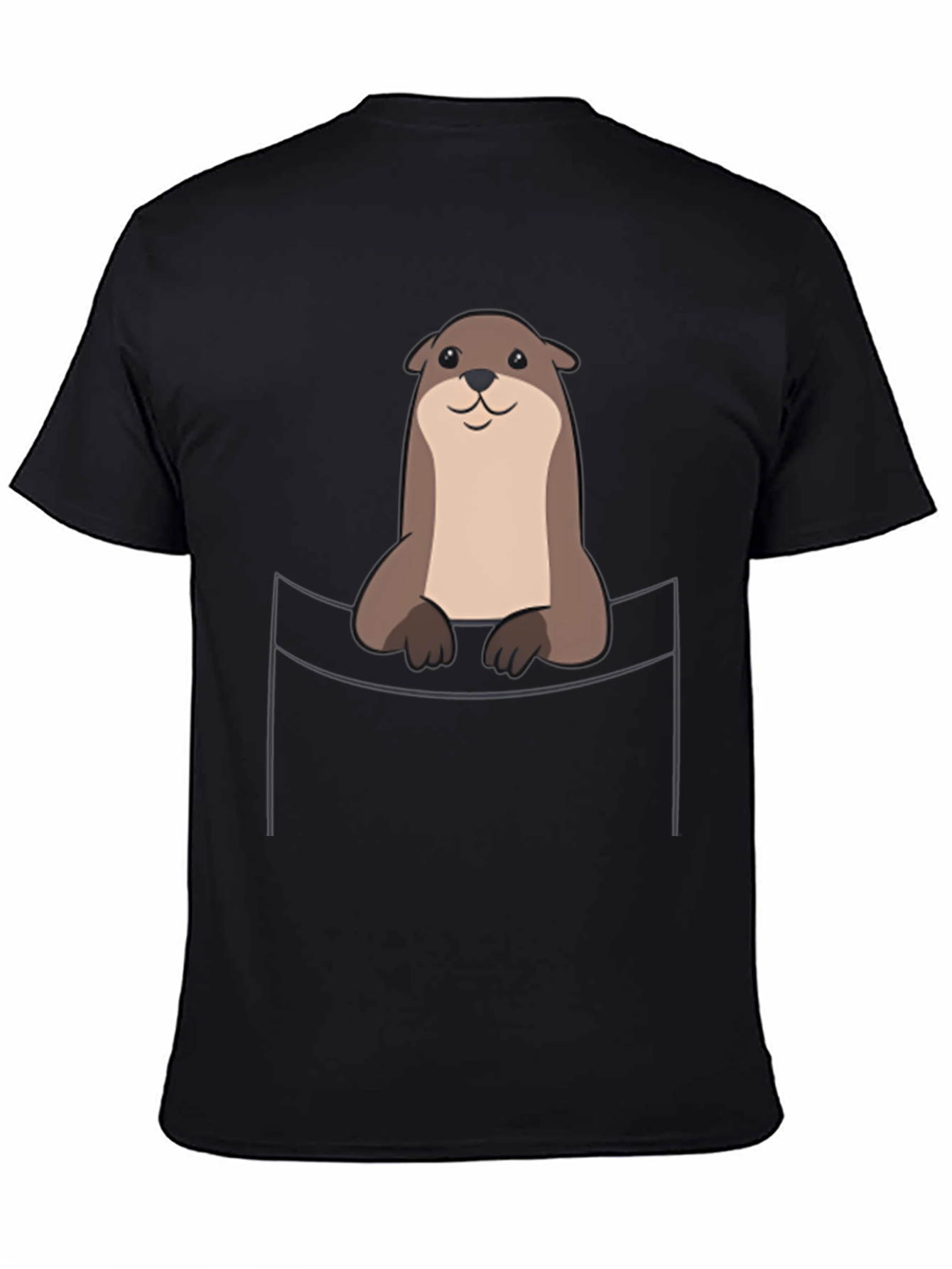 Otter Pocket T-Shirt - Cute Animal Graphic Tee