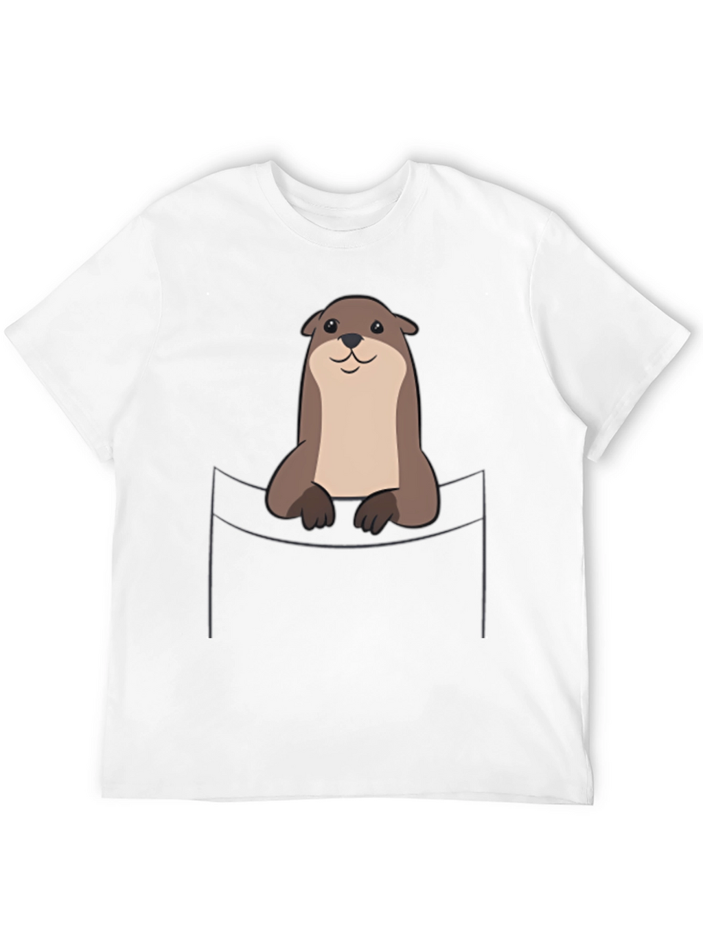 Otter Pocket T-Shirt - Cute Animal Graphic Tee
