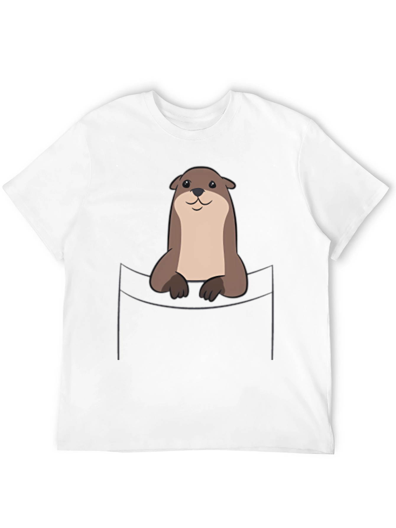 Otter Pocket T-Shirt - Cute Animal Graphic Tee