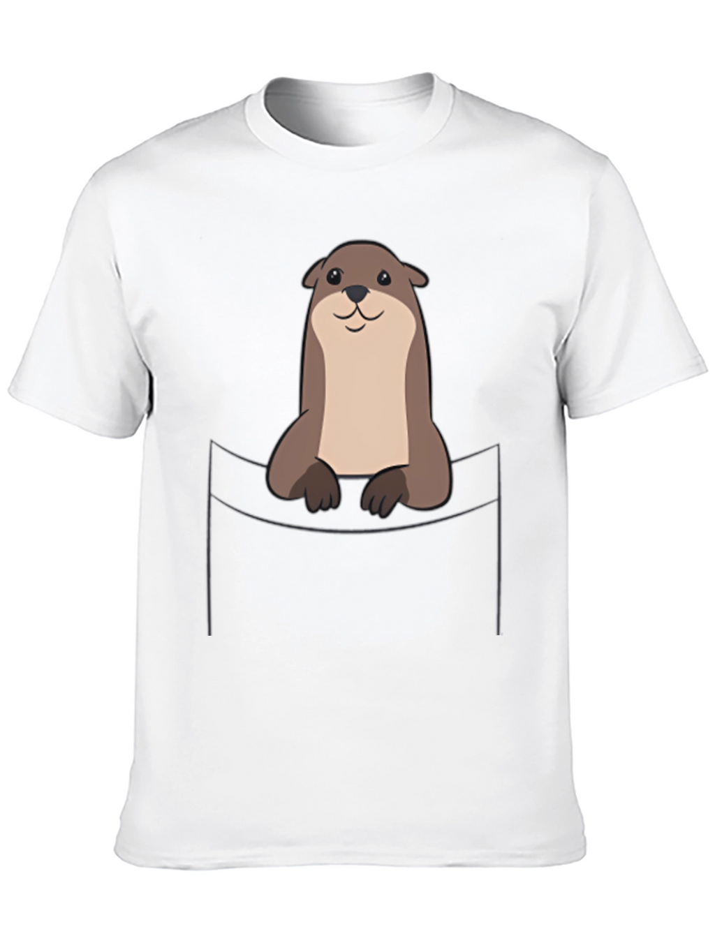 Otter Pocket T-Shirt - Cute Animal Graphic Tee