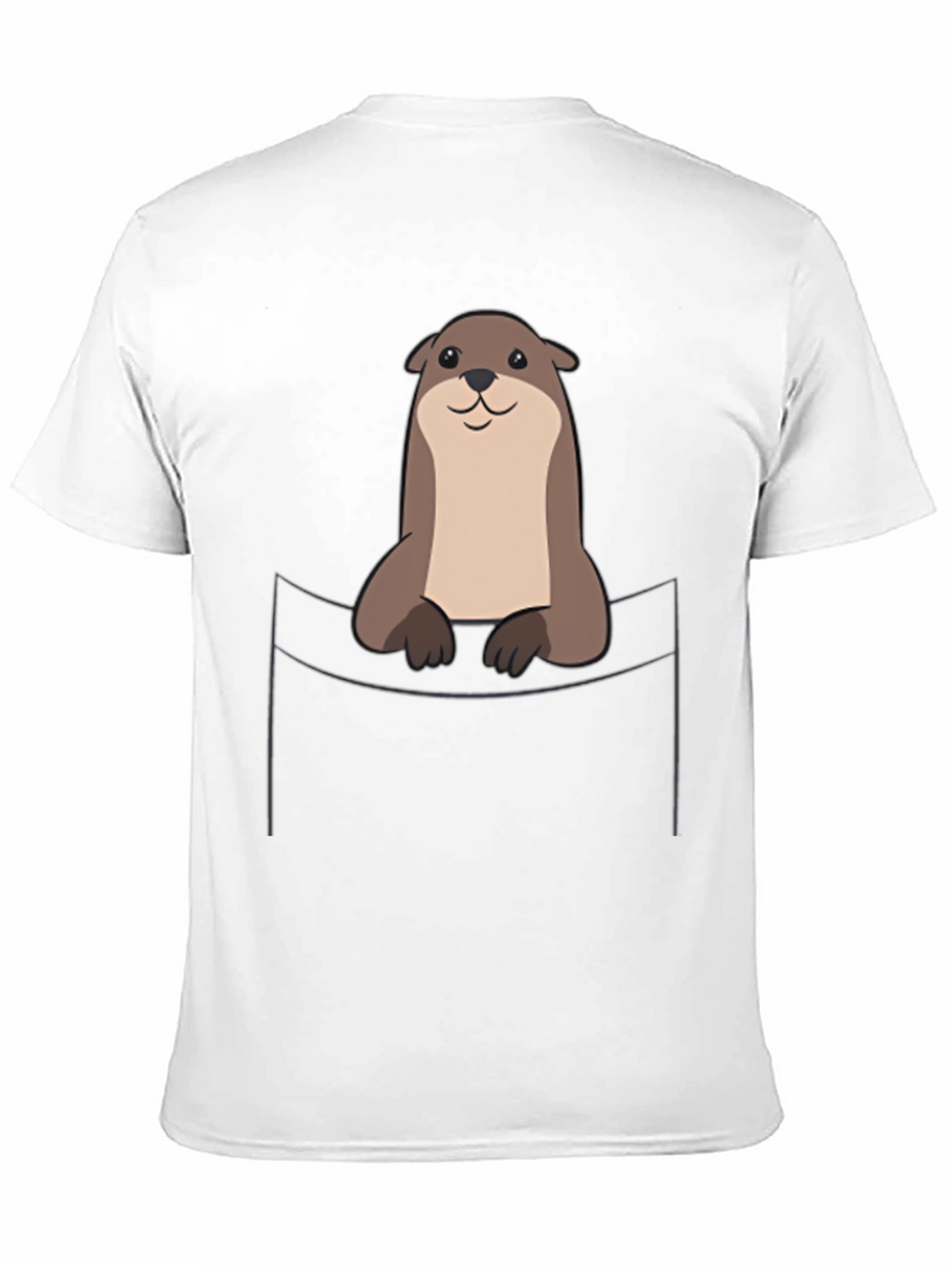 Otter Pocket T-Shirt - Cute Animal Graphic Tee