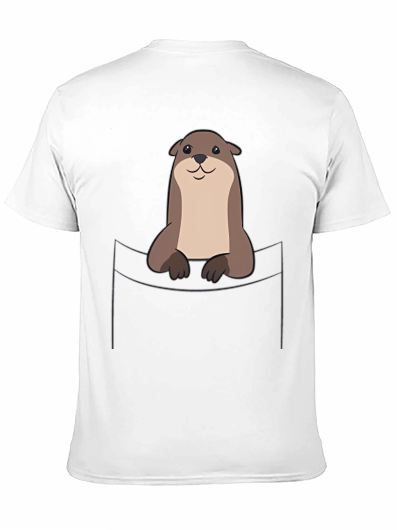 Otter Pocket T-Shirt - Cute Animal Graphic Tee