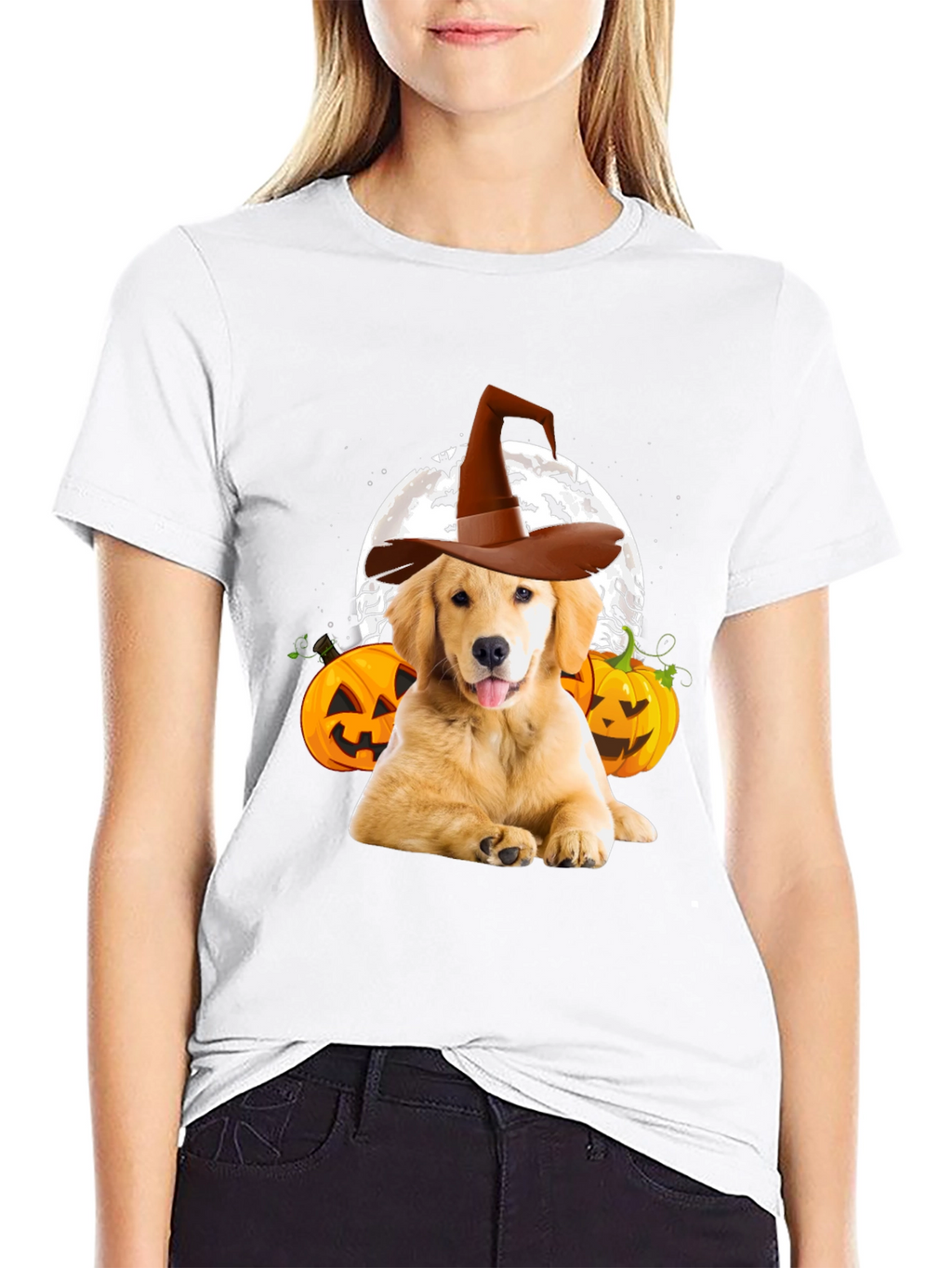 Halloween Dog Witch T-Shirt