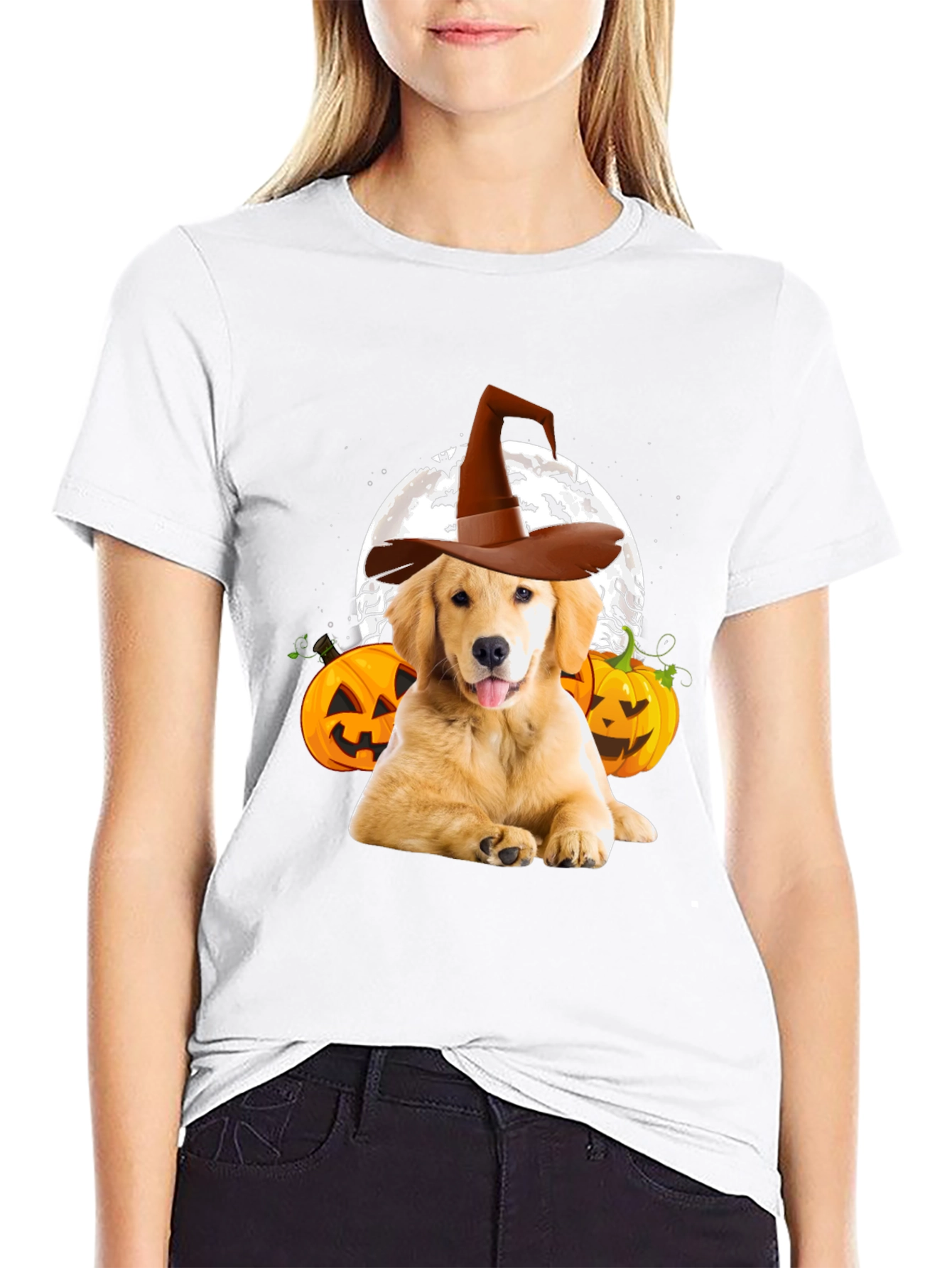 Halloween Dog Witch T-Shirt
