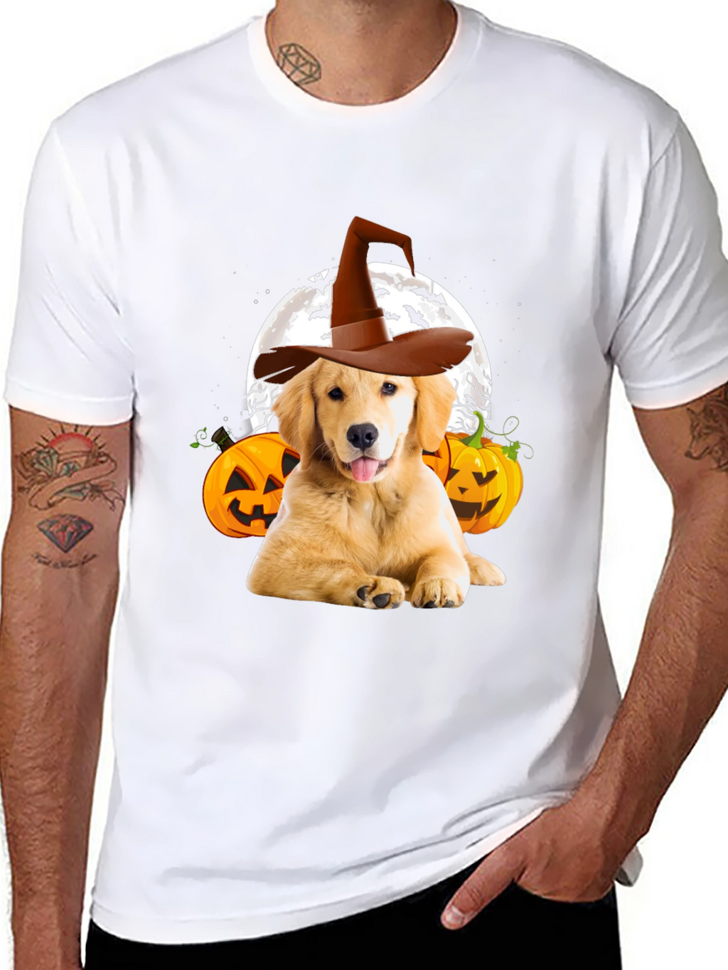 Halloween Dog Witch T-Shirt