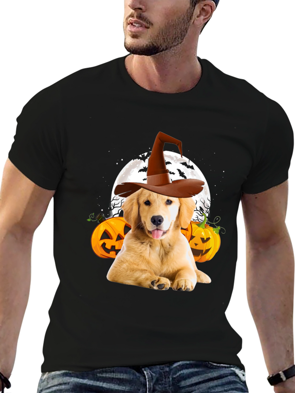 Halloween Dog Witch T-Shirt