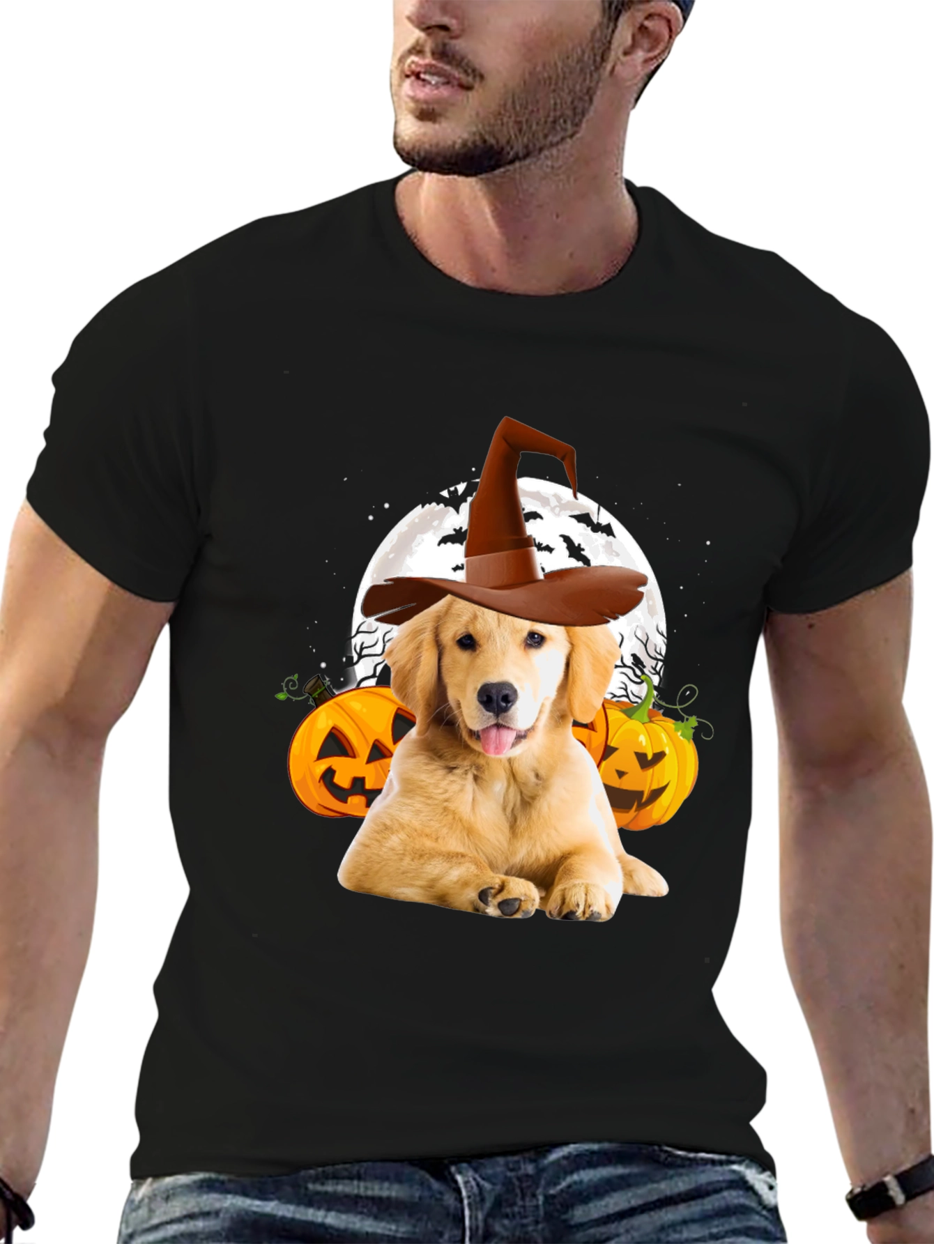 Halloween Dog Witch T-Shirt