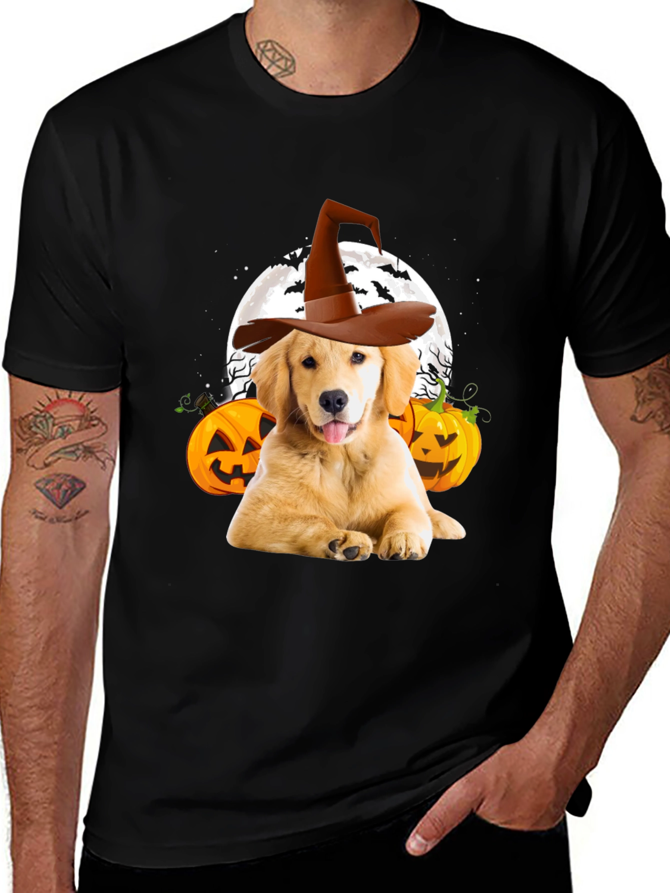 Halloween Dog Witch T-Shirt