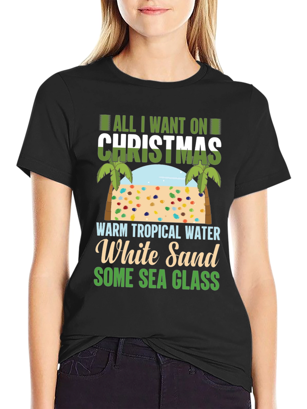 Tropical Christmas Beach T-Shirt