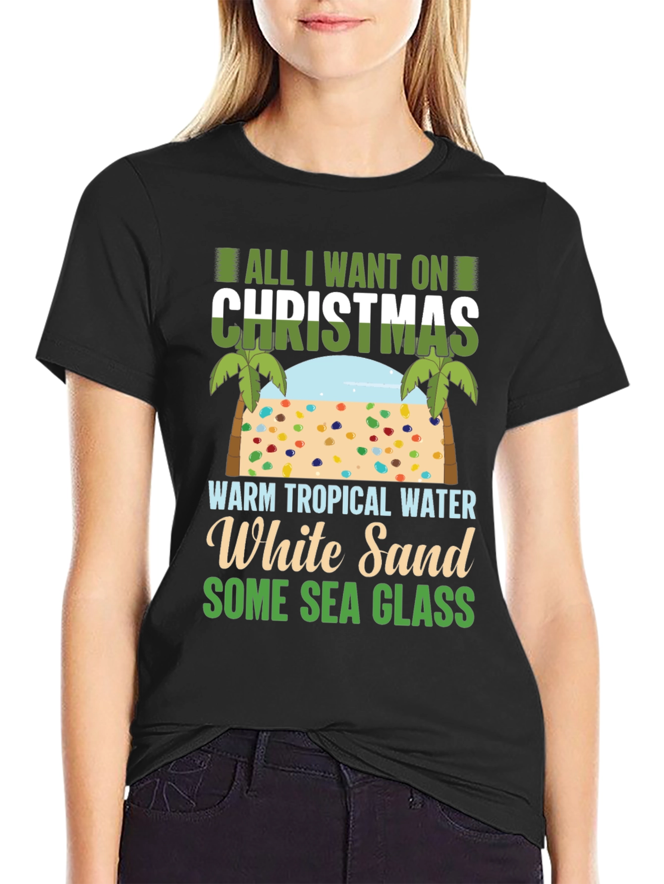 Tropical Christmas Beach T-Shirt