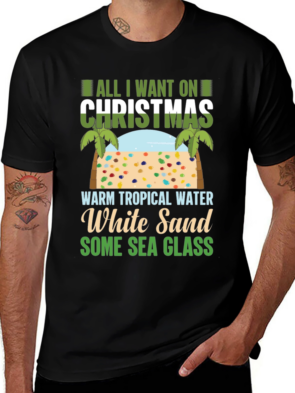 Tropical Christmas Beach T-Shirt