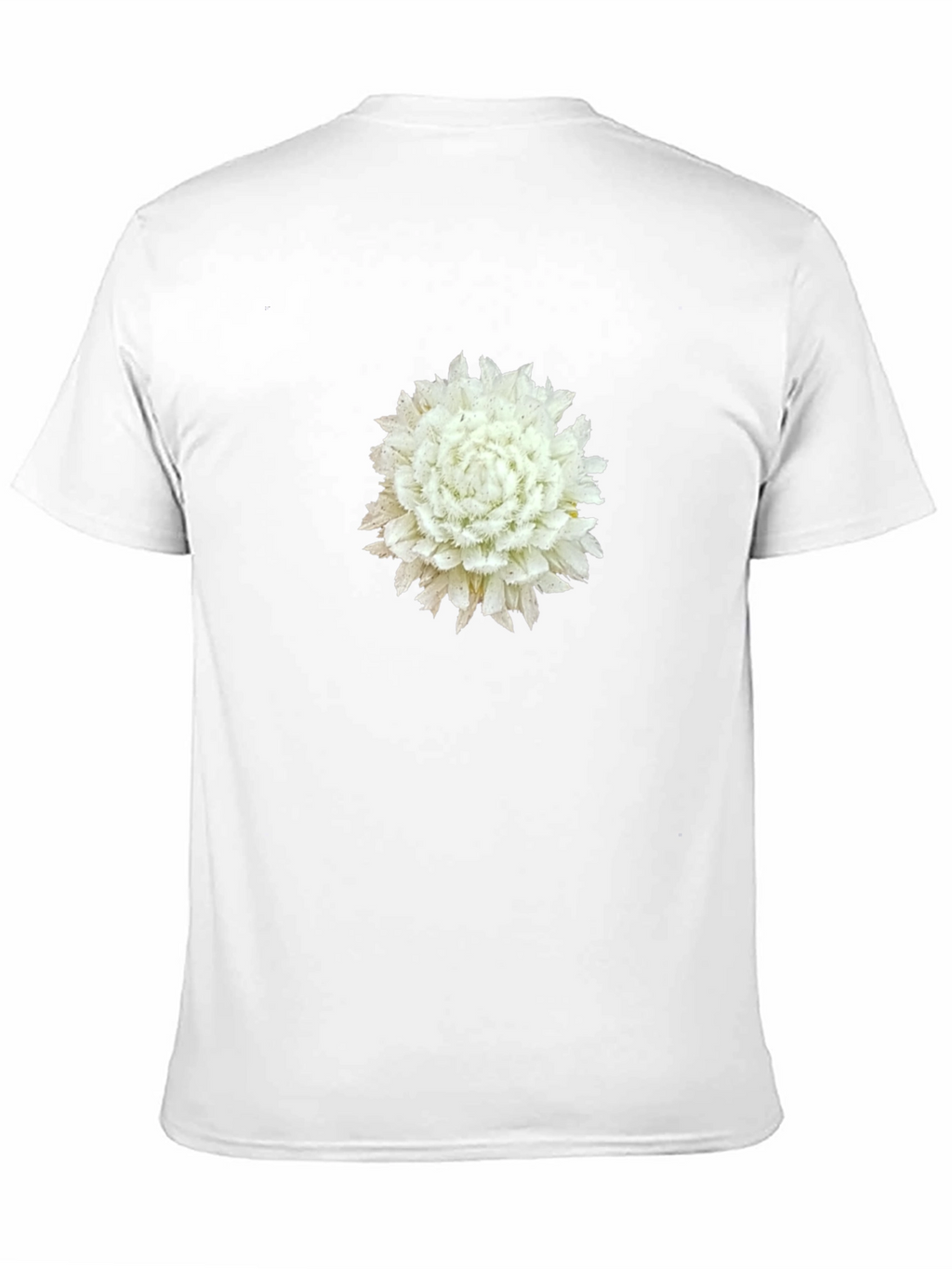 White Flower Graphic Black Tee