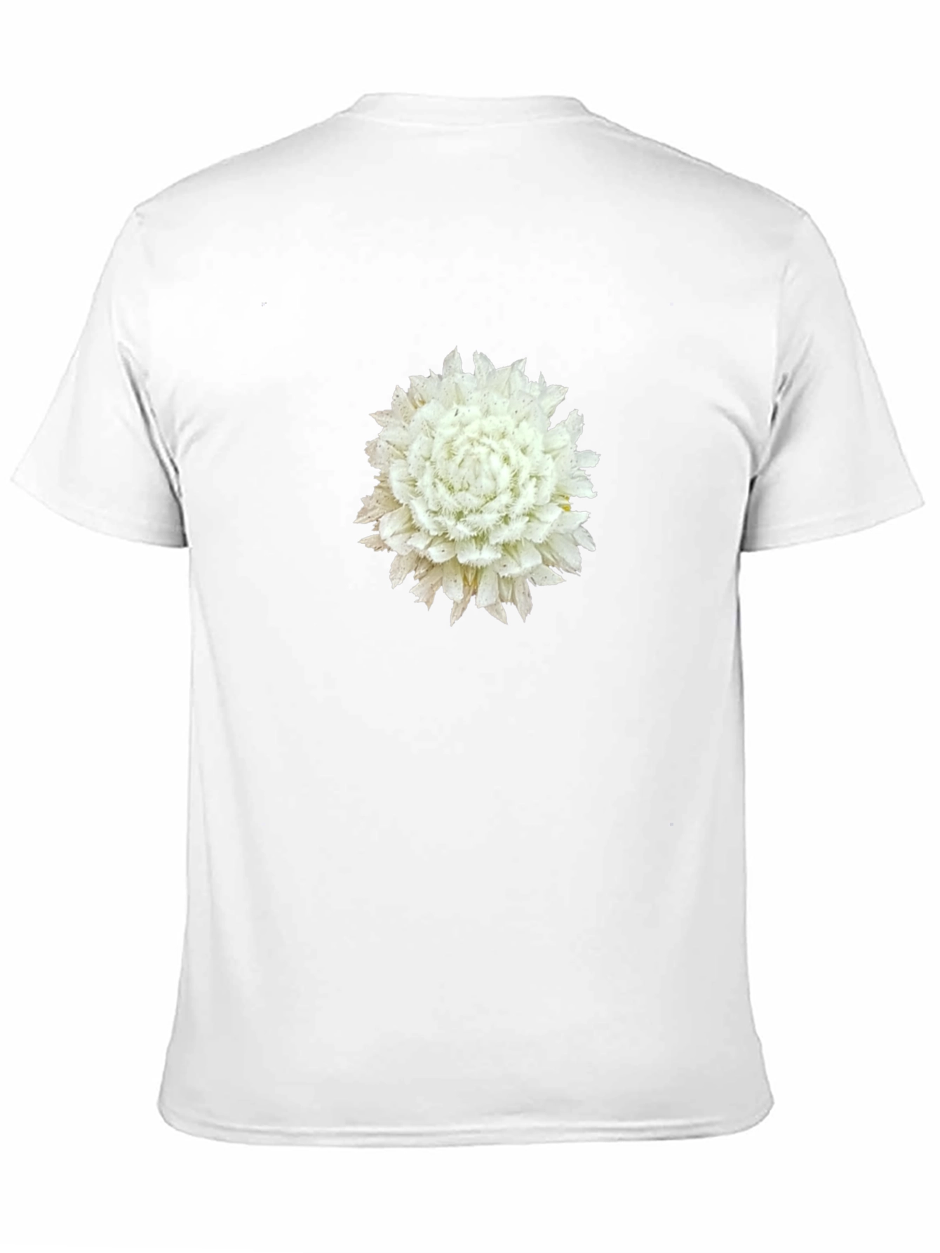 White Flower Graphic Black Tee