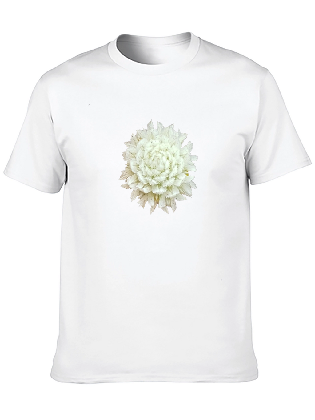 White Flower Graphic Black Tee