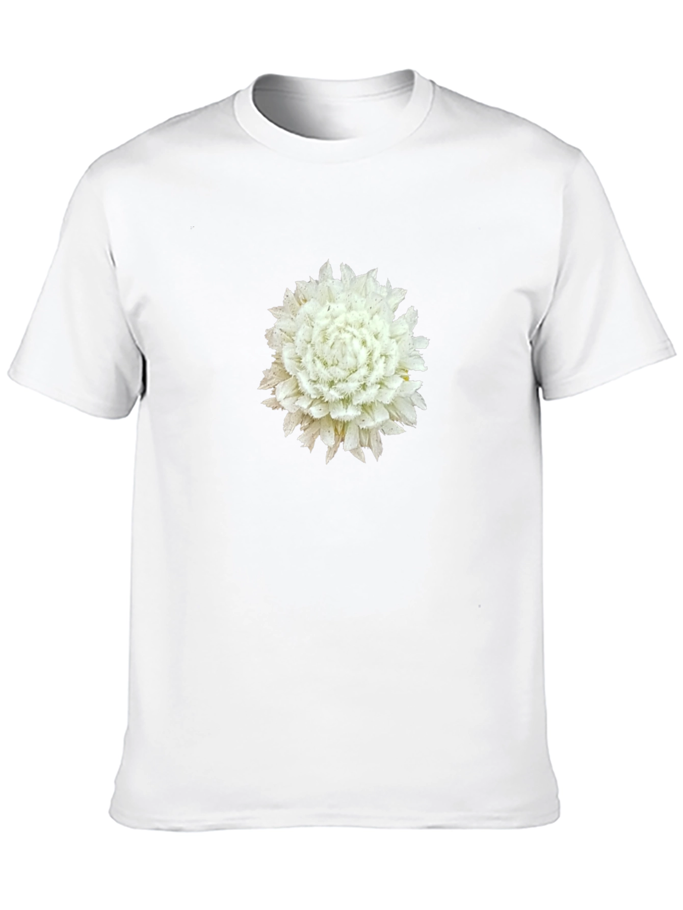 White Flower Graphic Black Tee