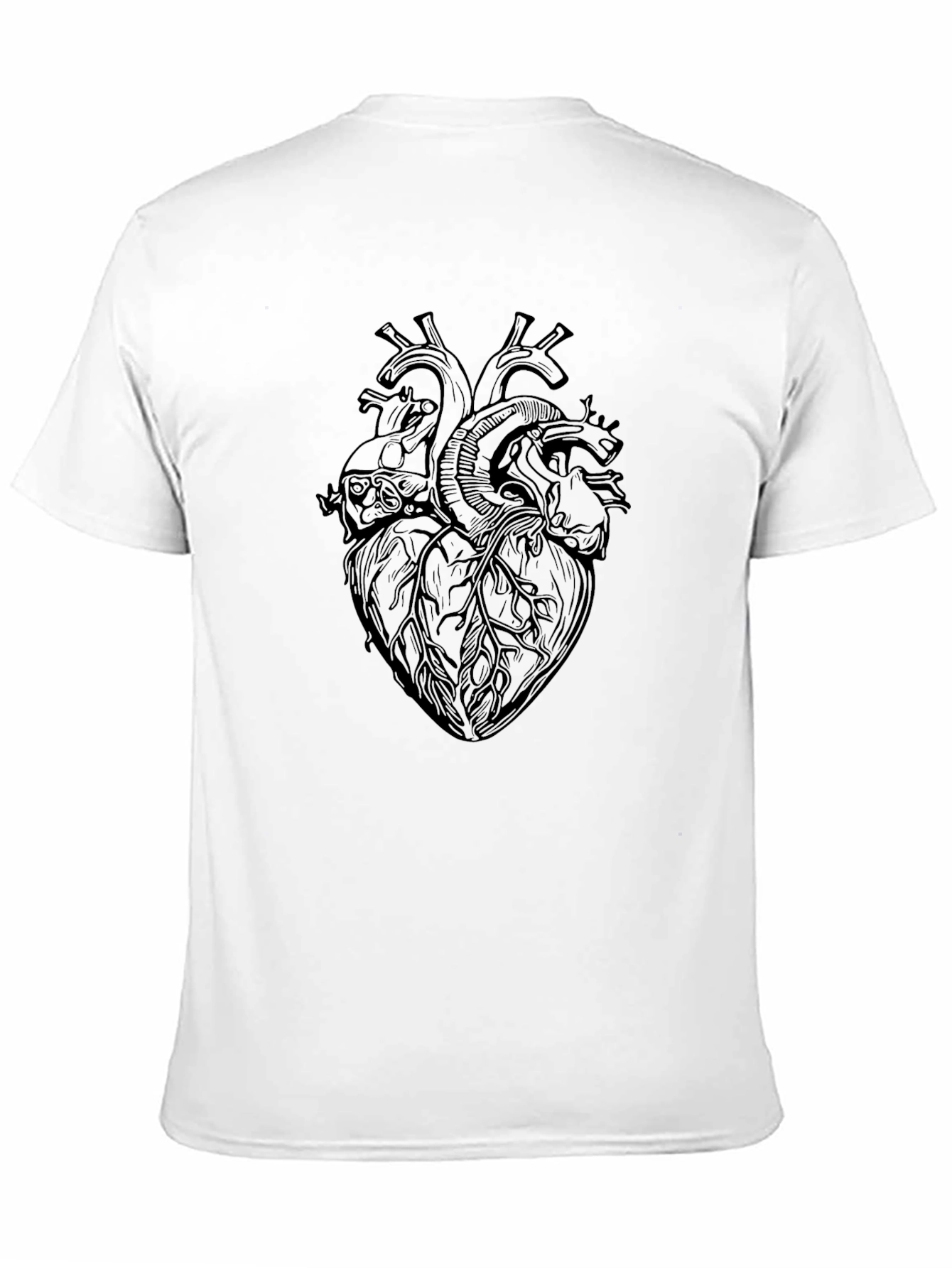 Anatomical Heart Print Black T-Shirt